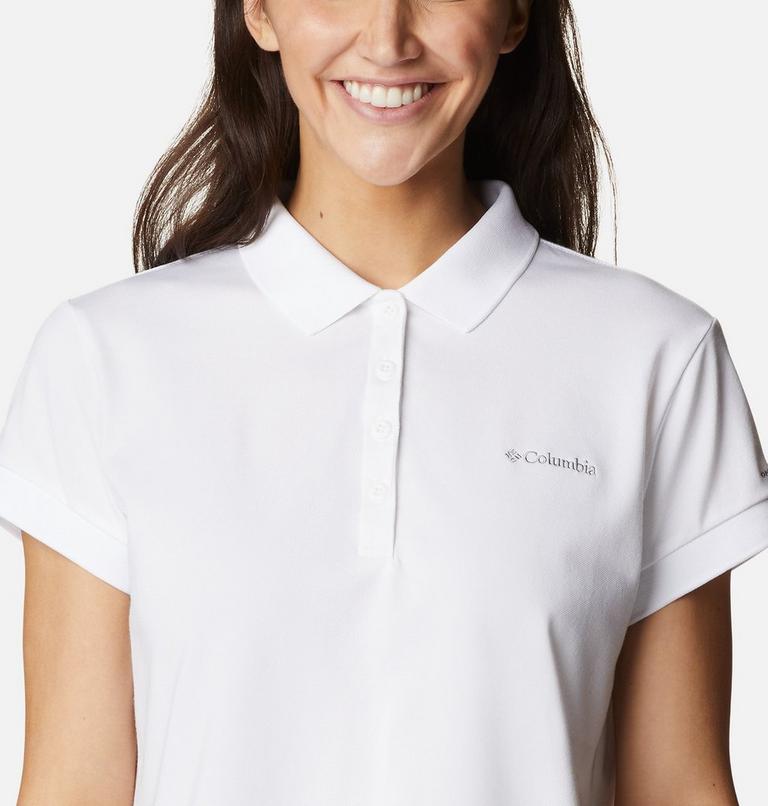 Women's Lakeside Trail Solid Pique Polo, Color: White, image 4