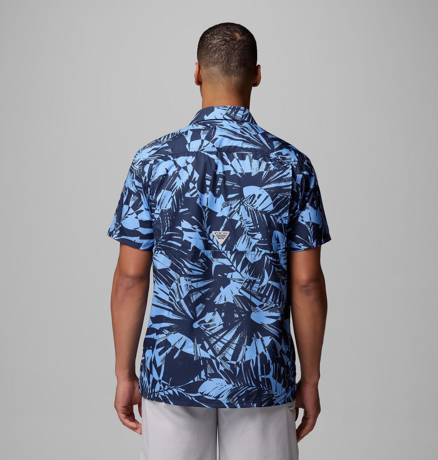 Мужская рубашка Columbia Collegiate PFG Super Slack Tide Shirt - North Carolina, цвет: Белый — фото 3