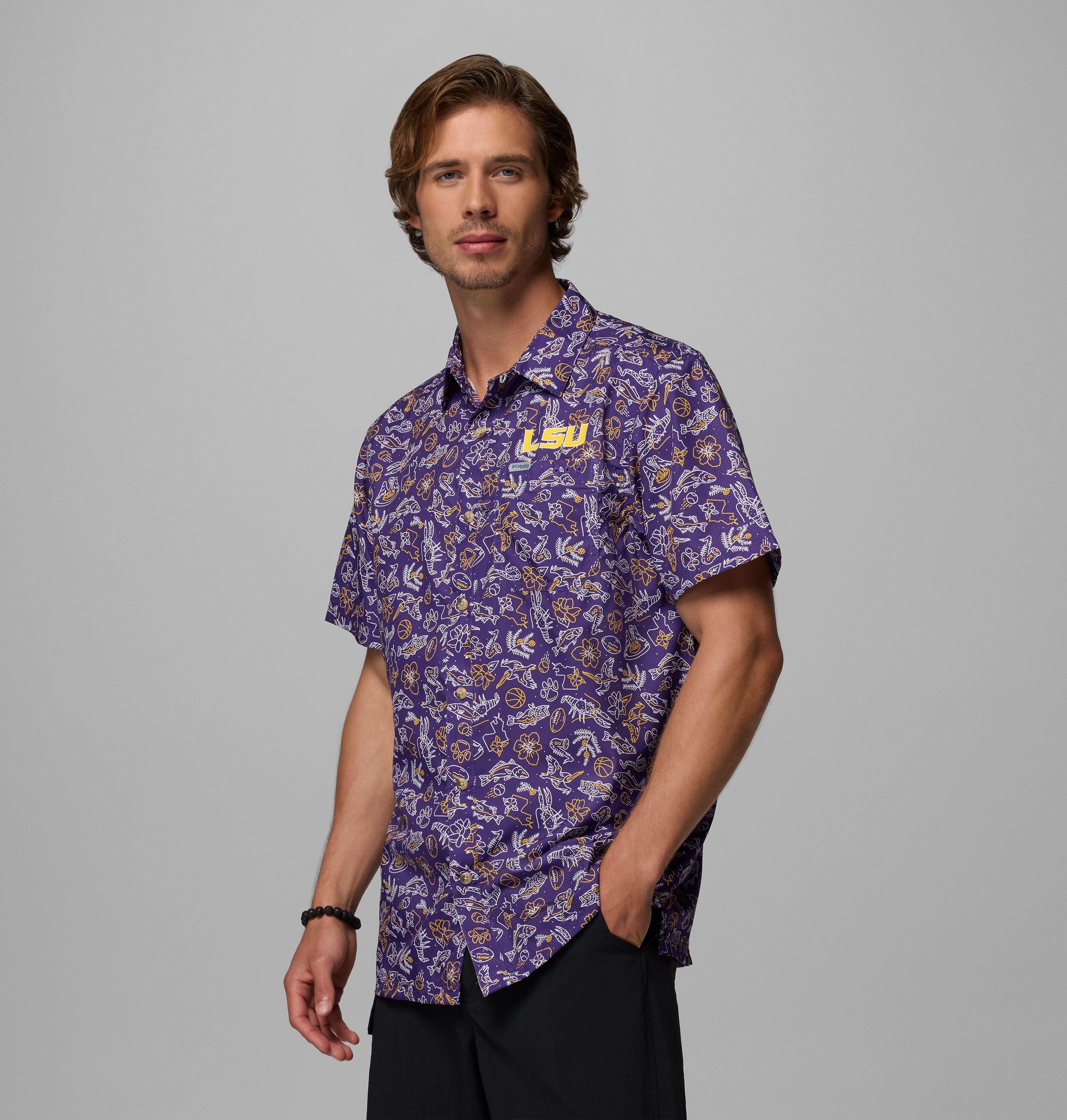 Men's Collegiate PFG Super Slack Tide Shirt - LSU 4