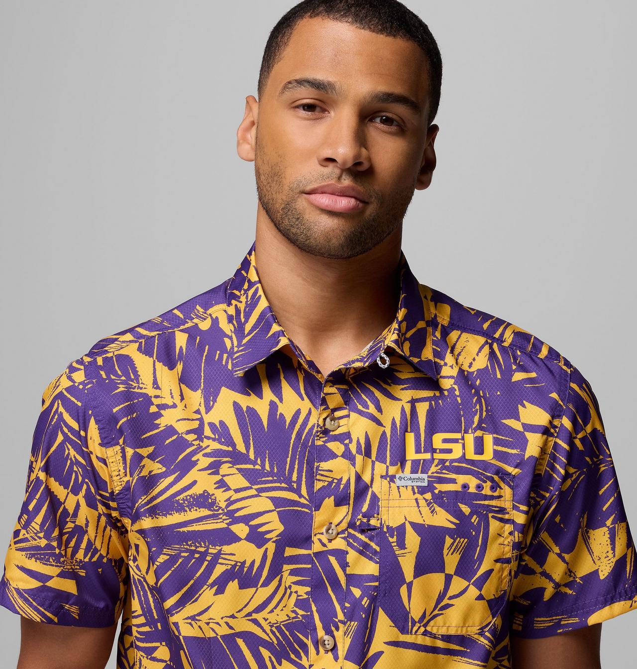 Men's Collegiate PFG Super Slack Tide Shirt - LSU 5