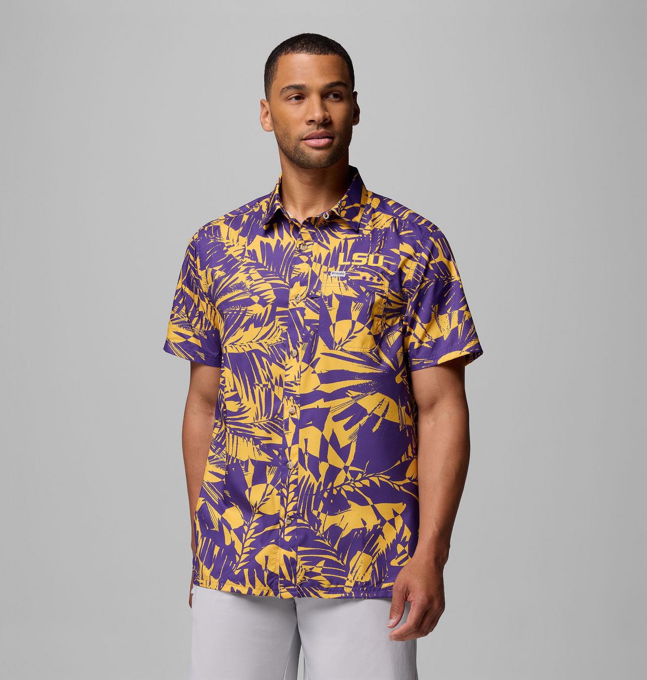 Men's Collegiate PFG Super Slack Tide Shirt - LSU 1