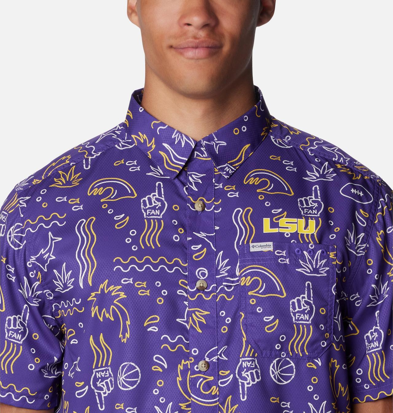 Men's Collegiate PFG Super Slack Tide Shirt - LSU 4