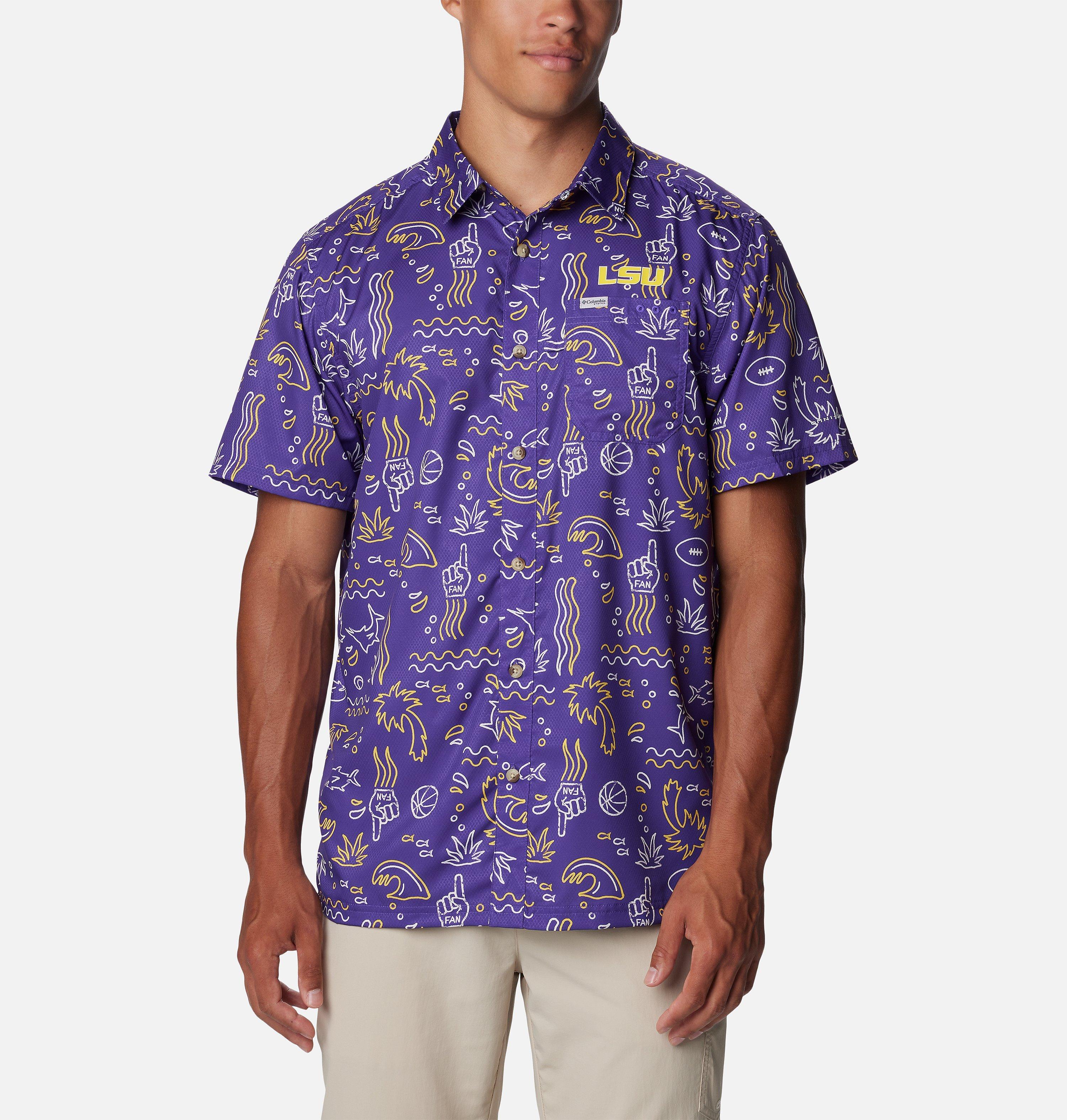 Columbia Men's Collegiate PFG Super Slack Tide Shirt - LSU-