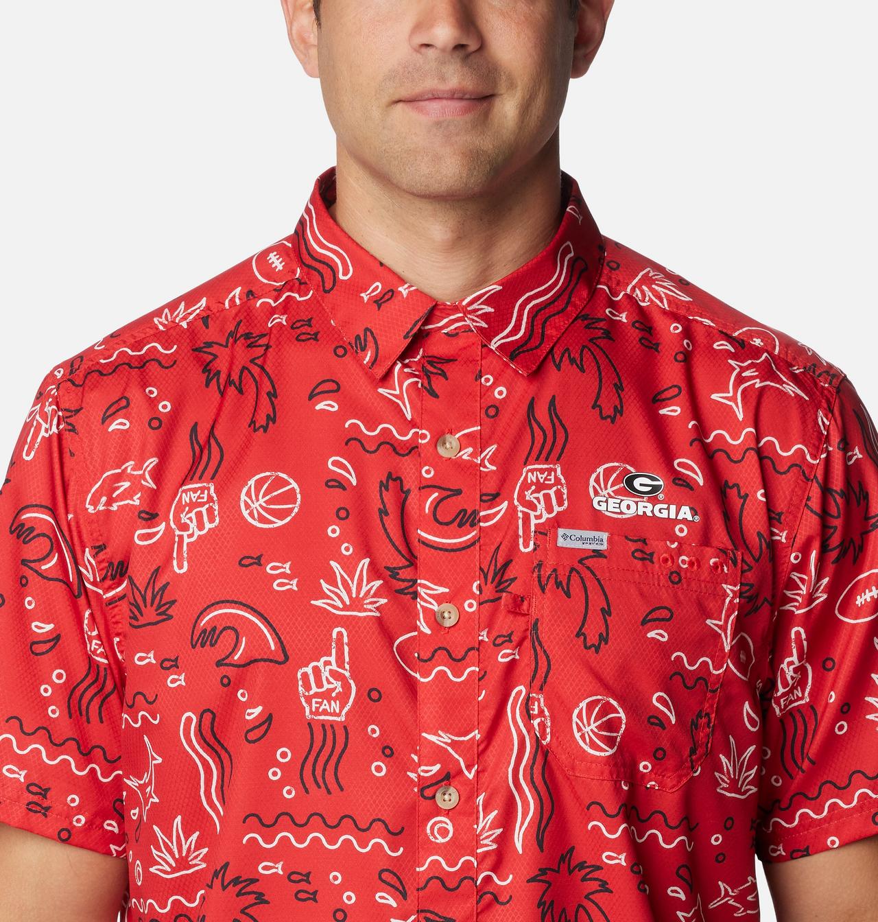Men's Collegiate PFG Super Slack Tide™ Shirt - Georgia 4