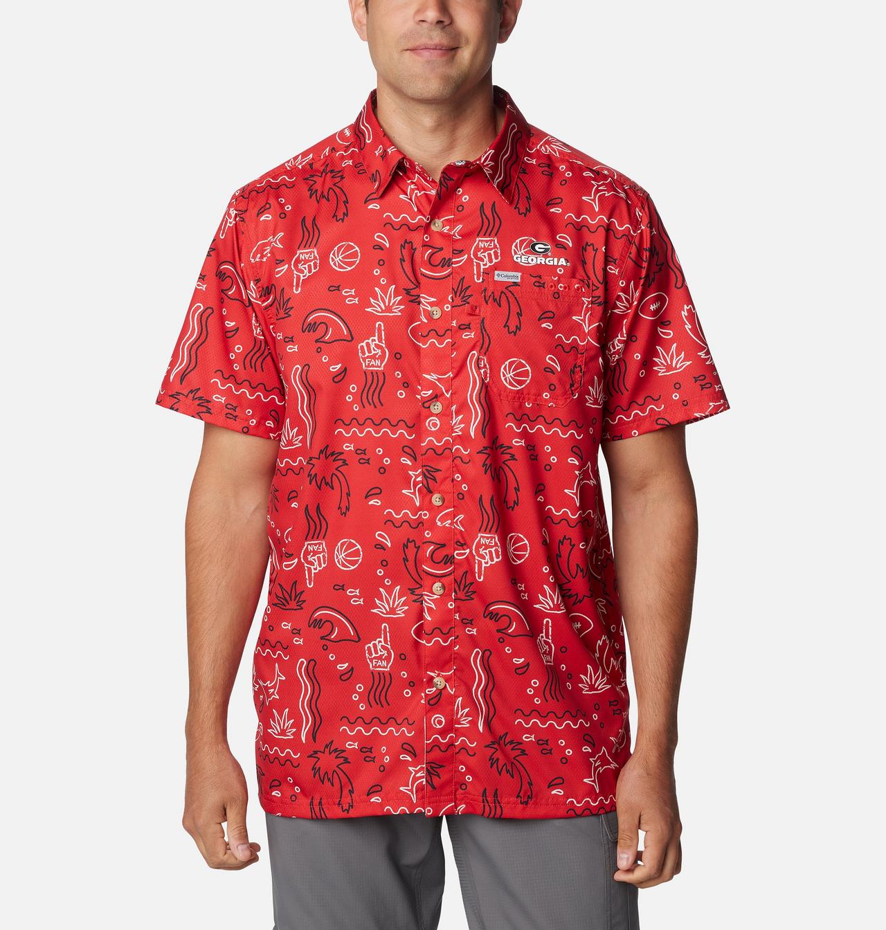 Men's Collegiate PFG Super Slack Tide™ Shirt - Georgia 1