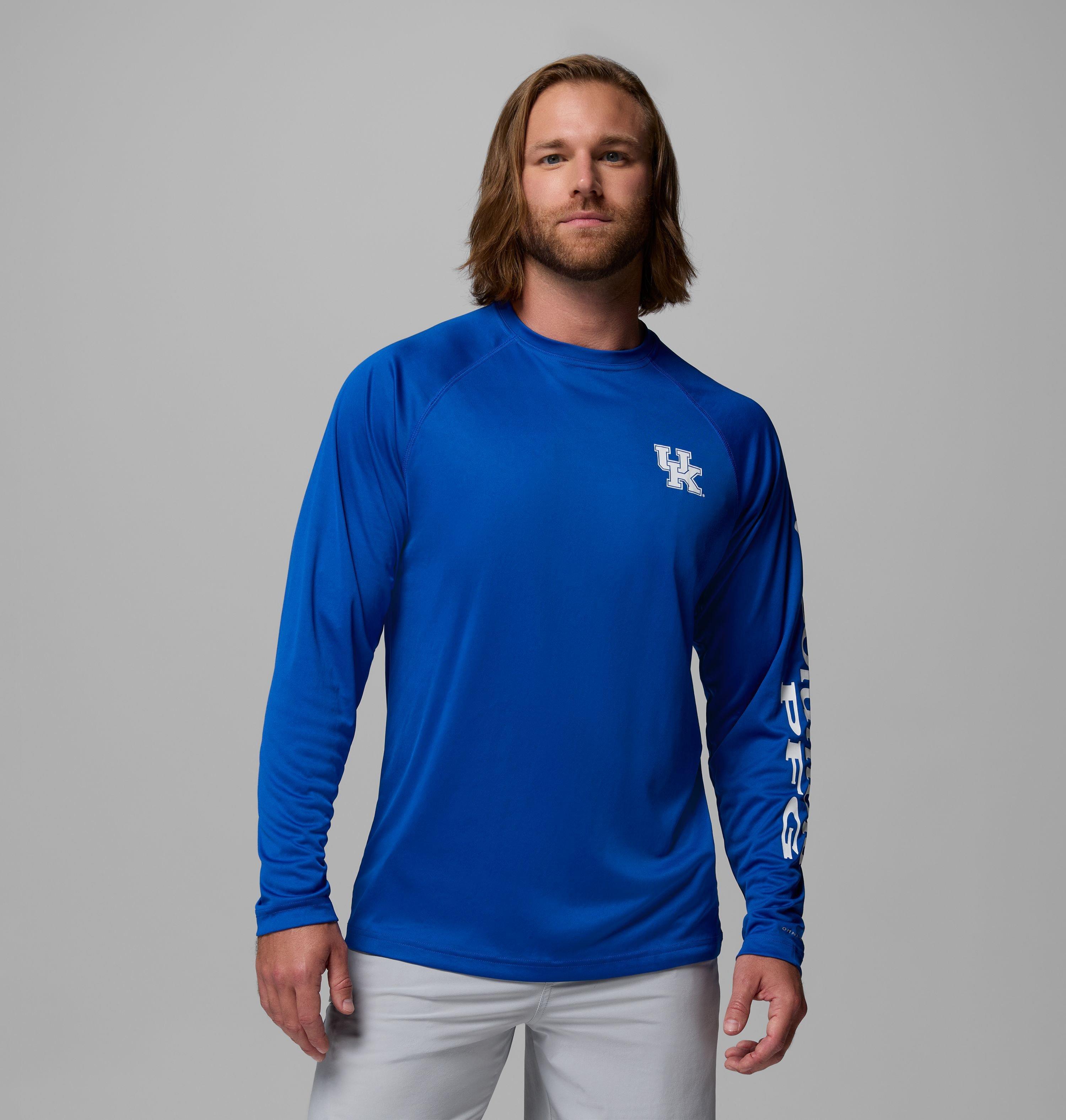 Columbia Men's Collegiate PFG Terminal Tackle  Long Sleeve Shirt - Kentucky-