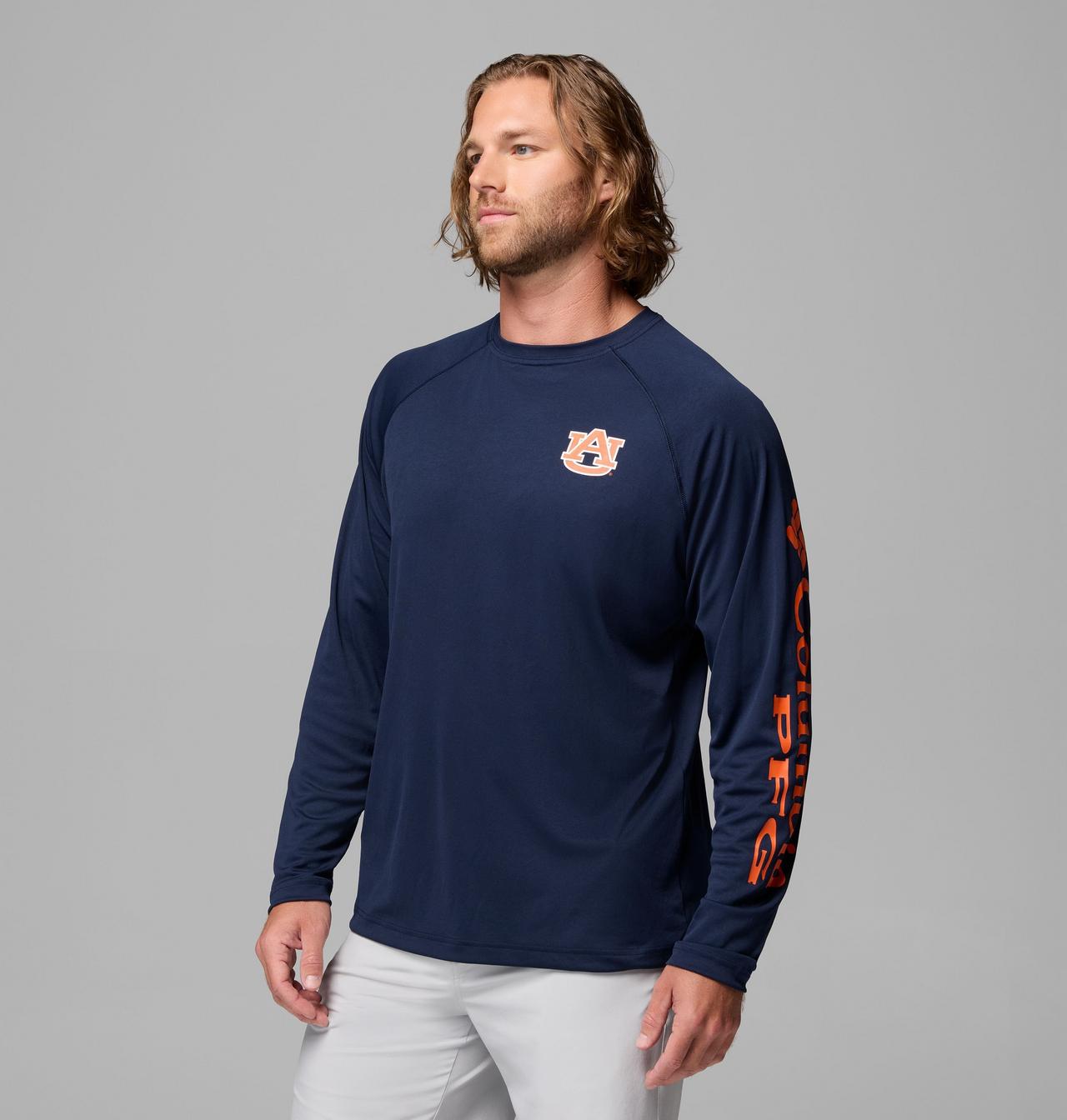 Men's Collegiate PFG Terminal Tackle™ Long Sleeve Shirt - Auburn 4