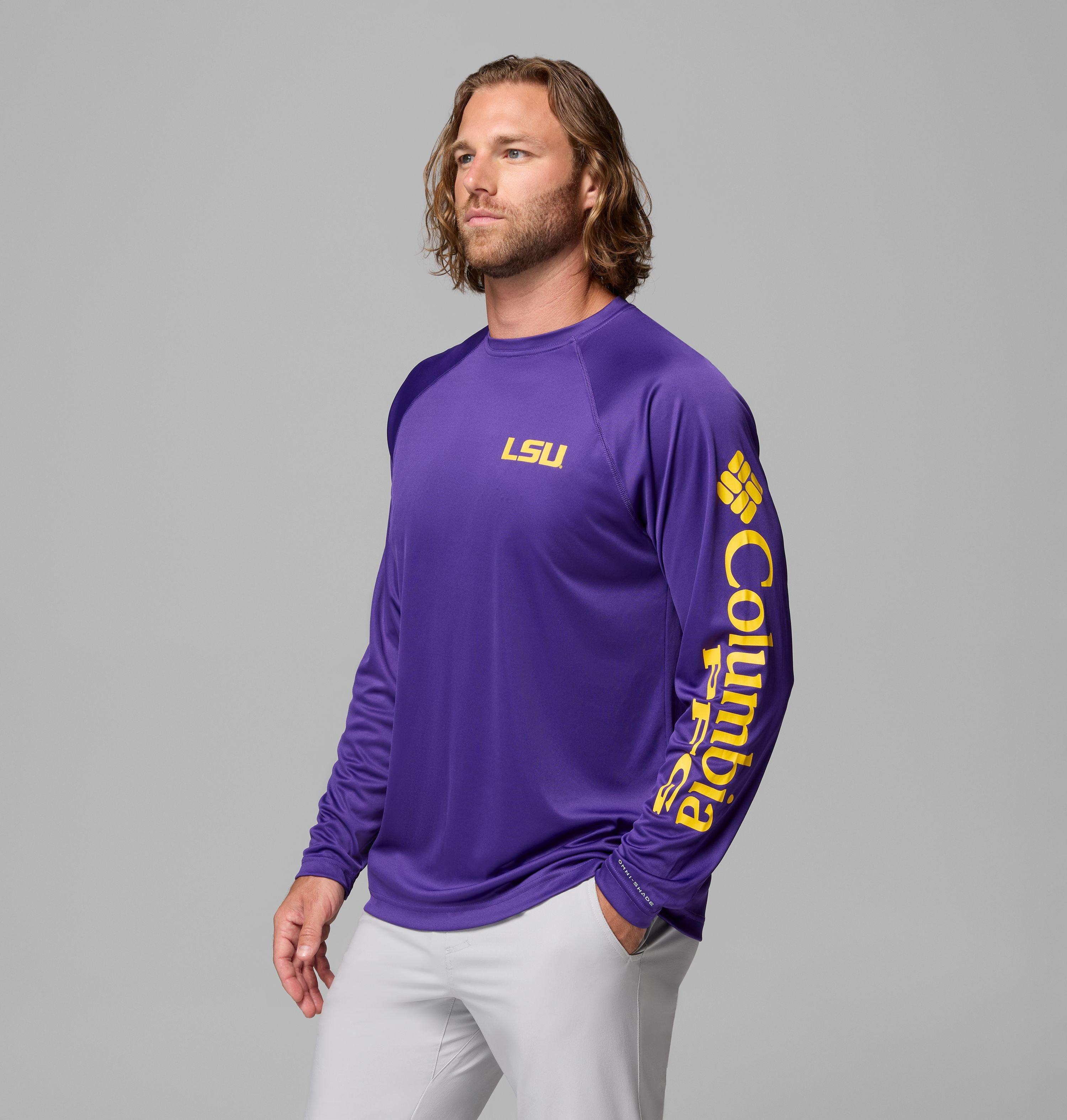 Men's Collegiate PFG Terminal Tackle Long Sleeve Shirt - LSU 4