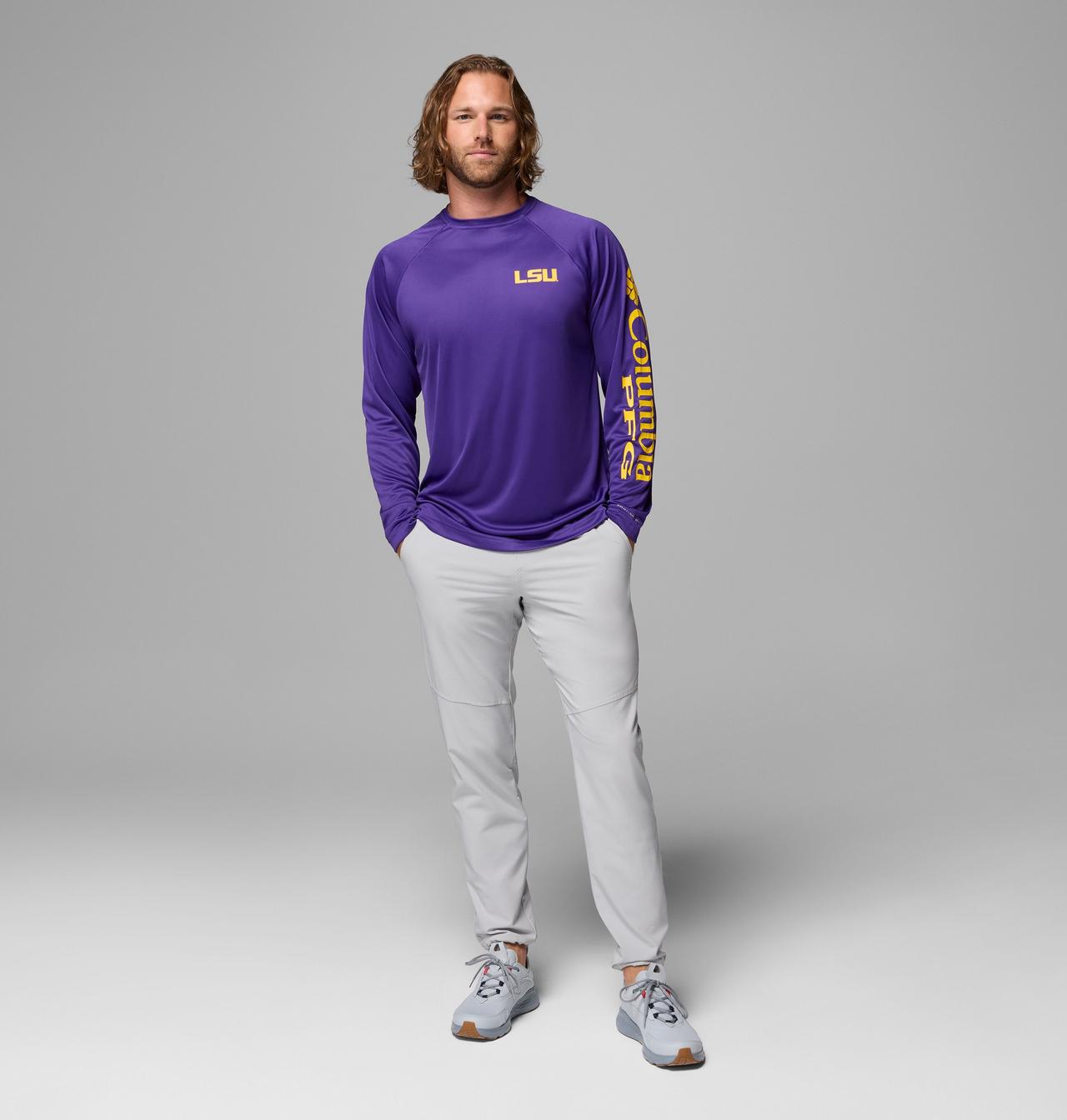 Men's Collegiate PFG Terminal Tackle™ Long Sleeve Shirt - LSU 2