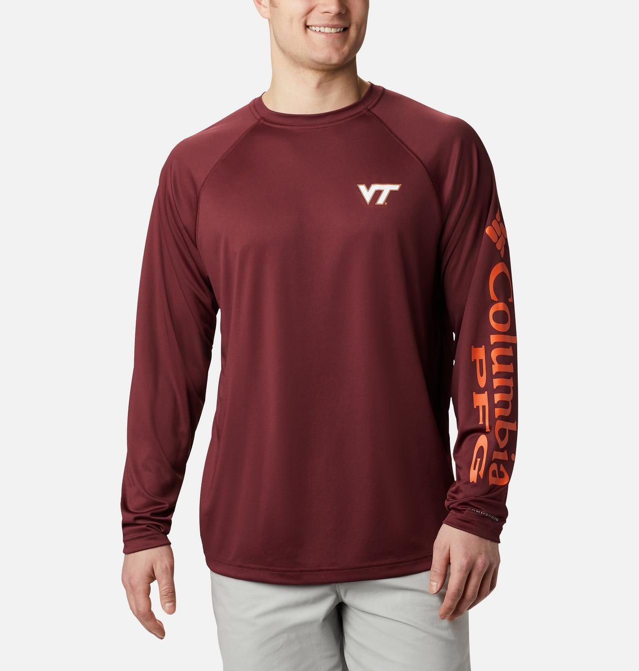 Men's Collegiate PFG Terminal Tackle™ Long Sleeve Shirt - Virginia Tech 1