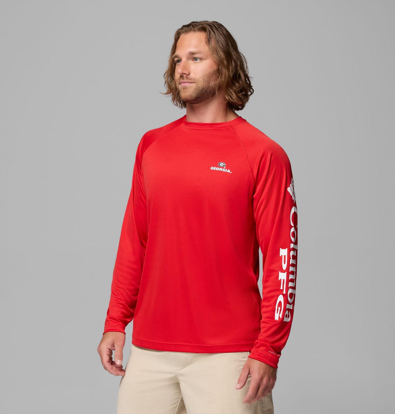 Men's Collegiate PFG Terminal Tackle Long Sleeve Shirt - Georgia 4