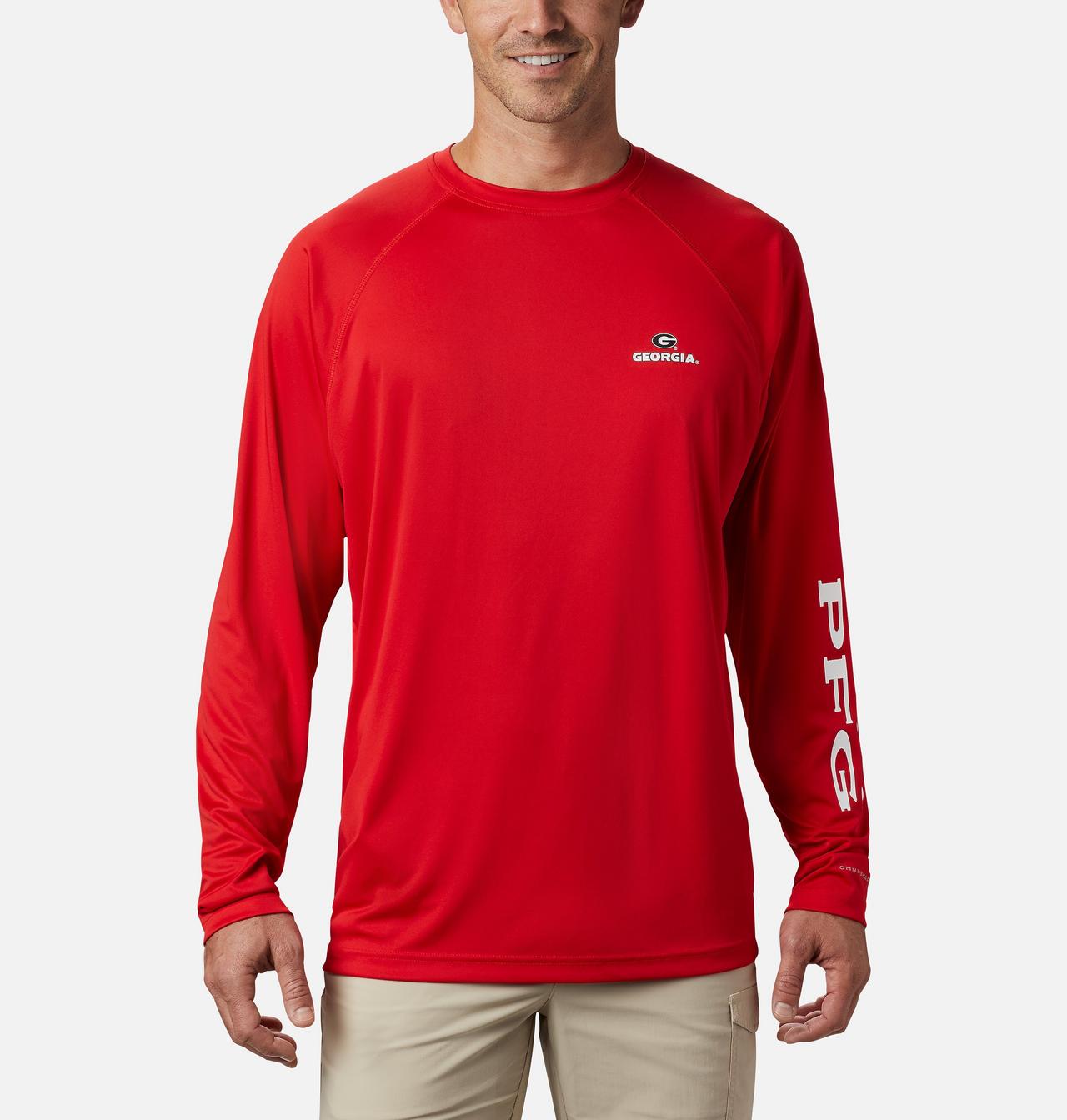 Men's Collegiate PFG Terminal Tackle Long Sleeve Shirt - Georgia 1