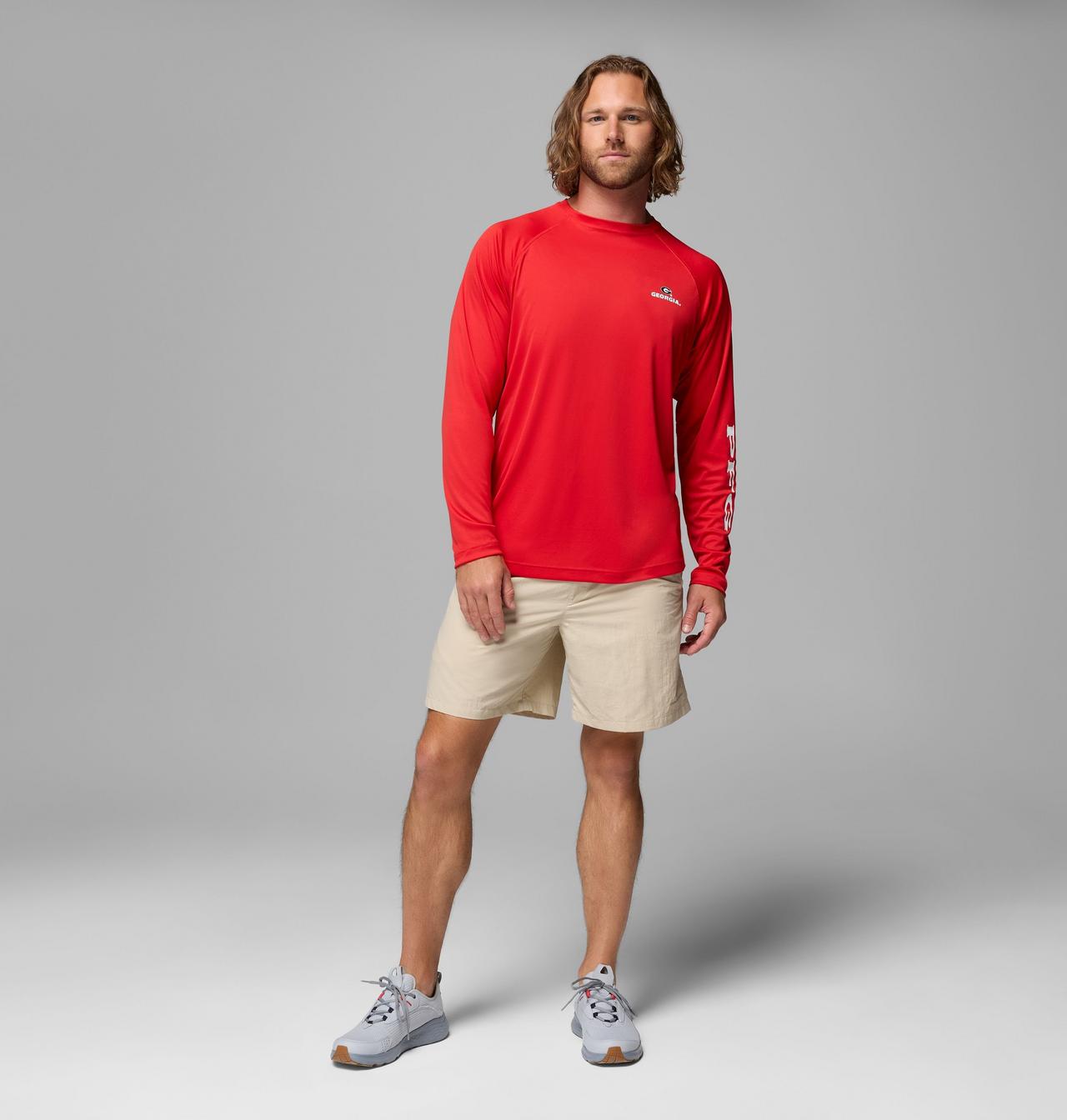 Men's Collegiate PFG Terminal Tackle Long Sleeve Shirt - Georgia 2