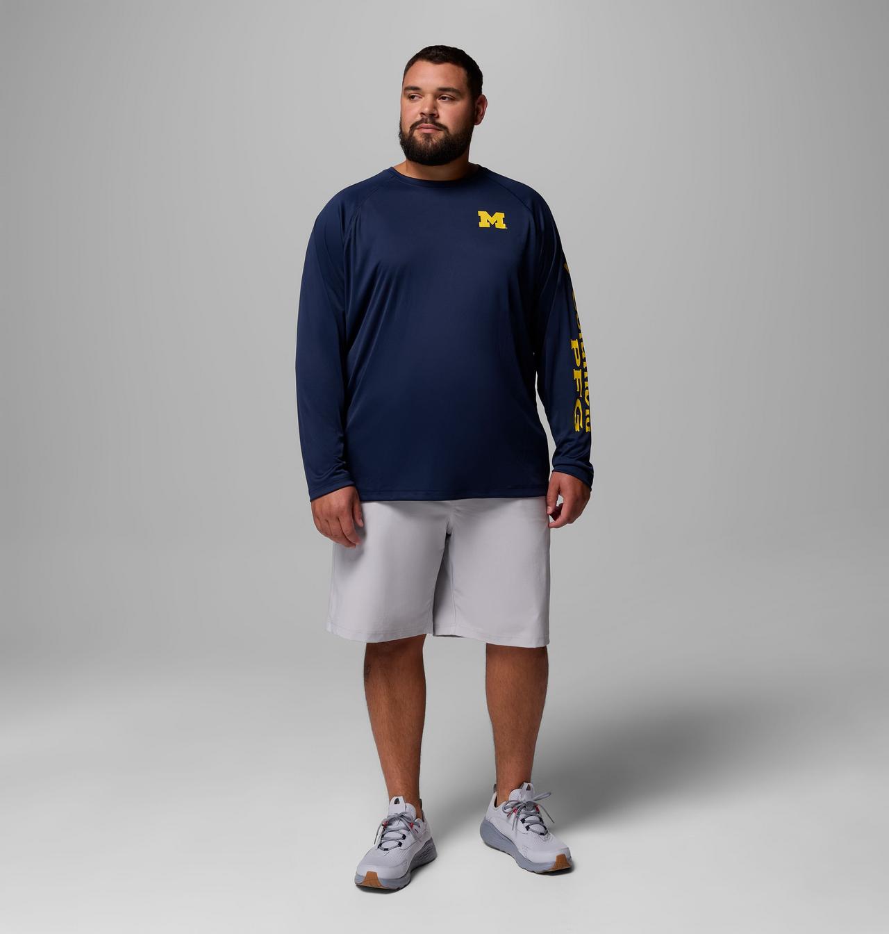 Men's Collegiate PFG Terminal Tackle™ Long Sleeve Shirt - Big - Michigan 2
