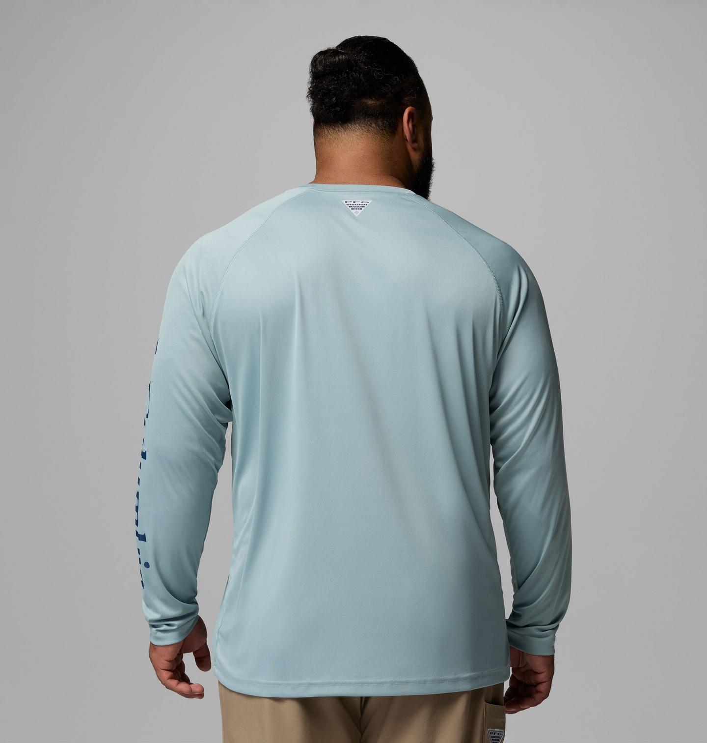 Мужская рубашка Columbia PFG Terminal Tackle Long Sleeve Shirt - Big - Dallas, цвет: Синий — фото 3