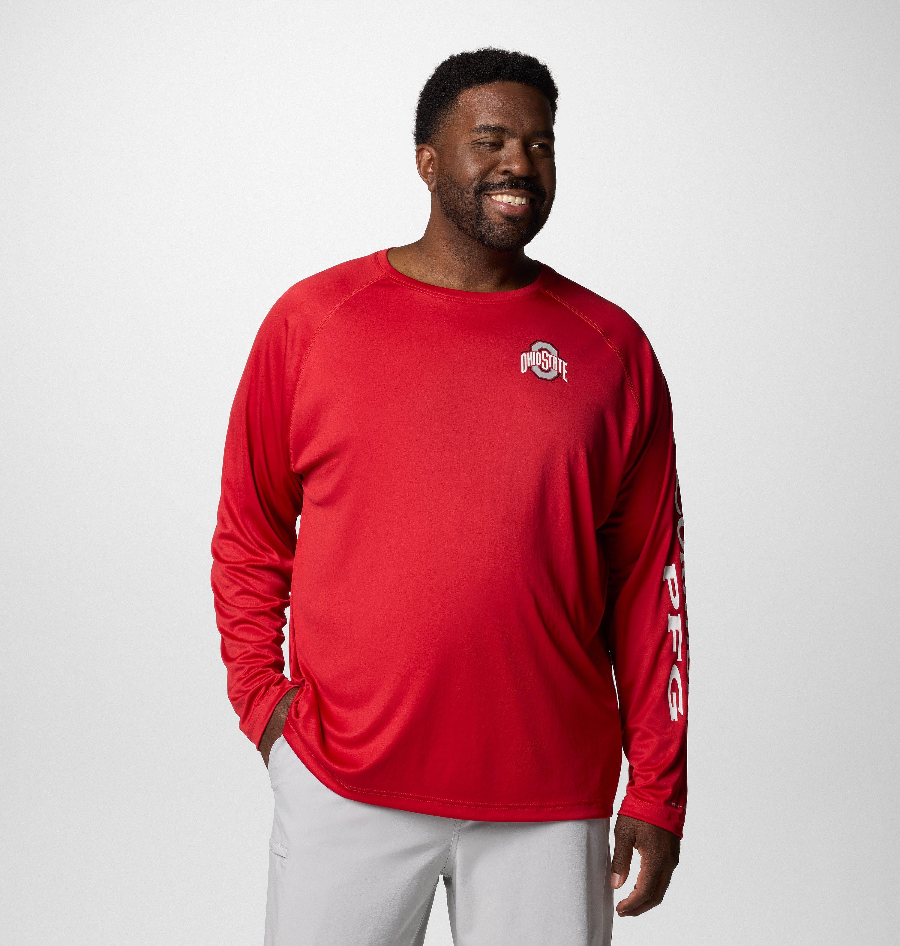 Columbia Men's Collegiate PFG Terminal Tackle Long Sleeve Shirt - Big - Ohio State-