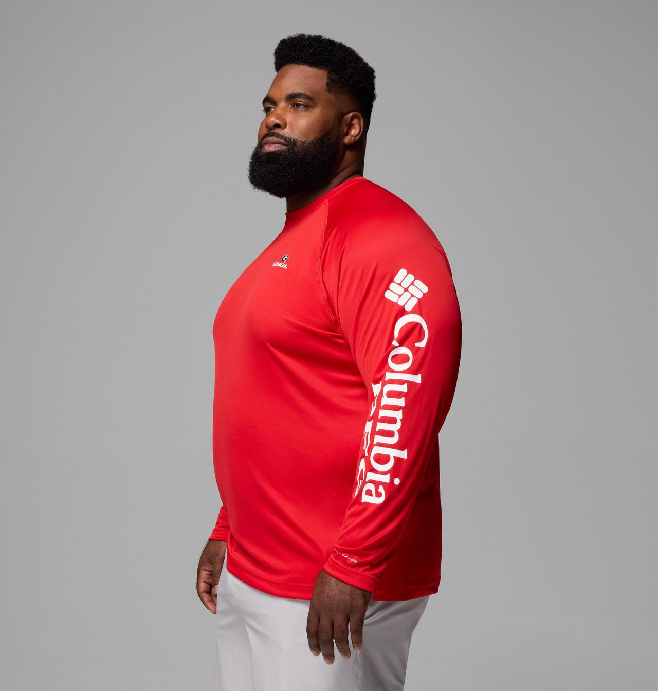 Men's Collegiate PFG Terminal Tackle™ Long Sleeve Shirt - Big - Georgia 4