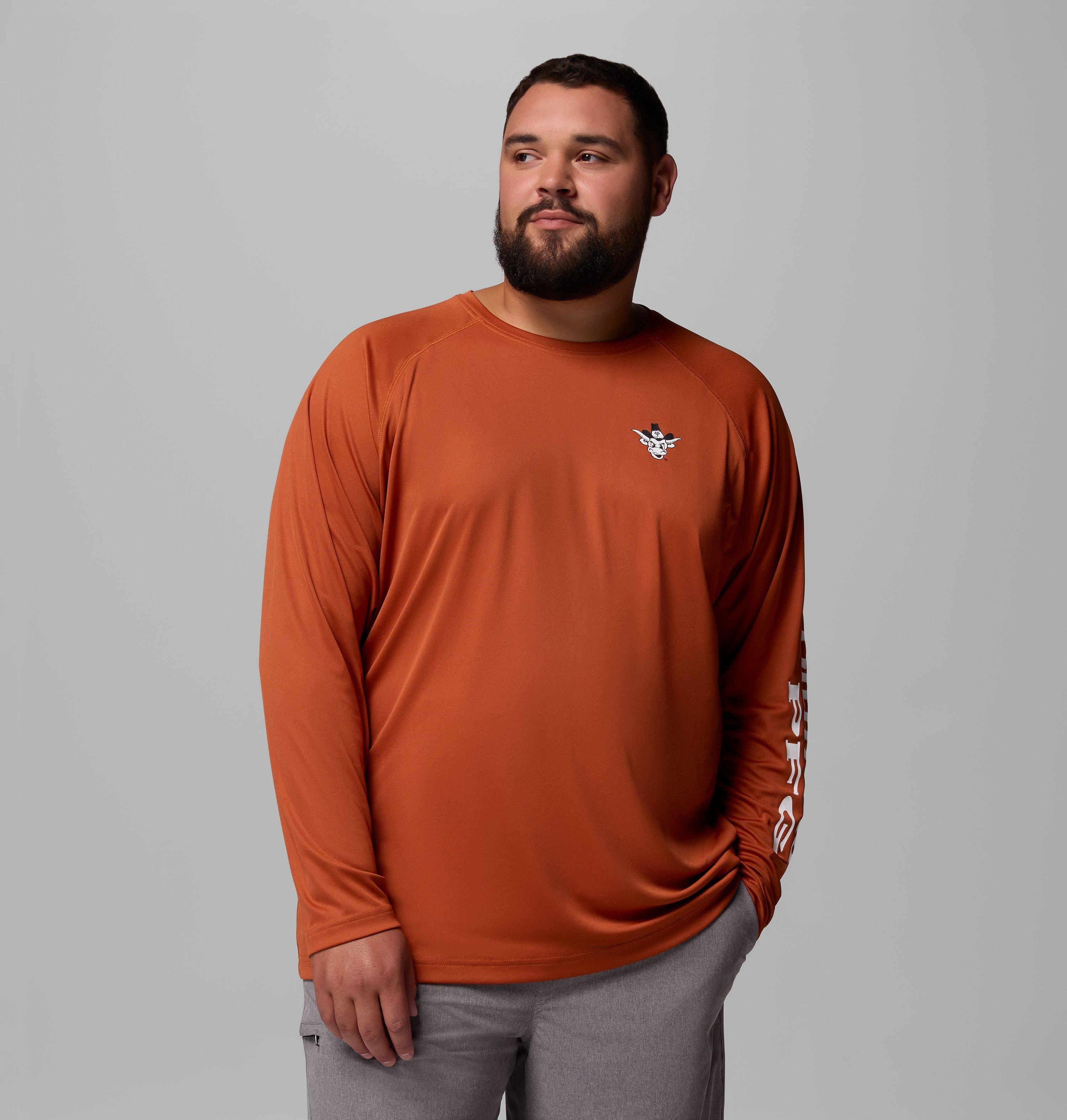 Columbia Men's Collegiate PFG Terminal Tackle Long Sleeve Shirt - Big - Texas-