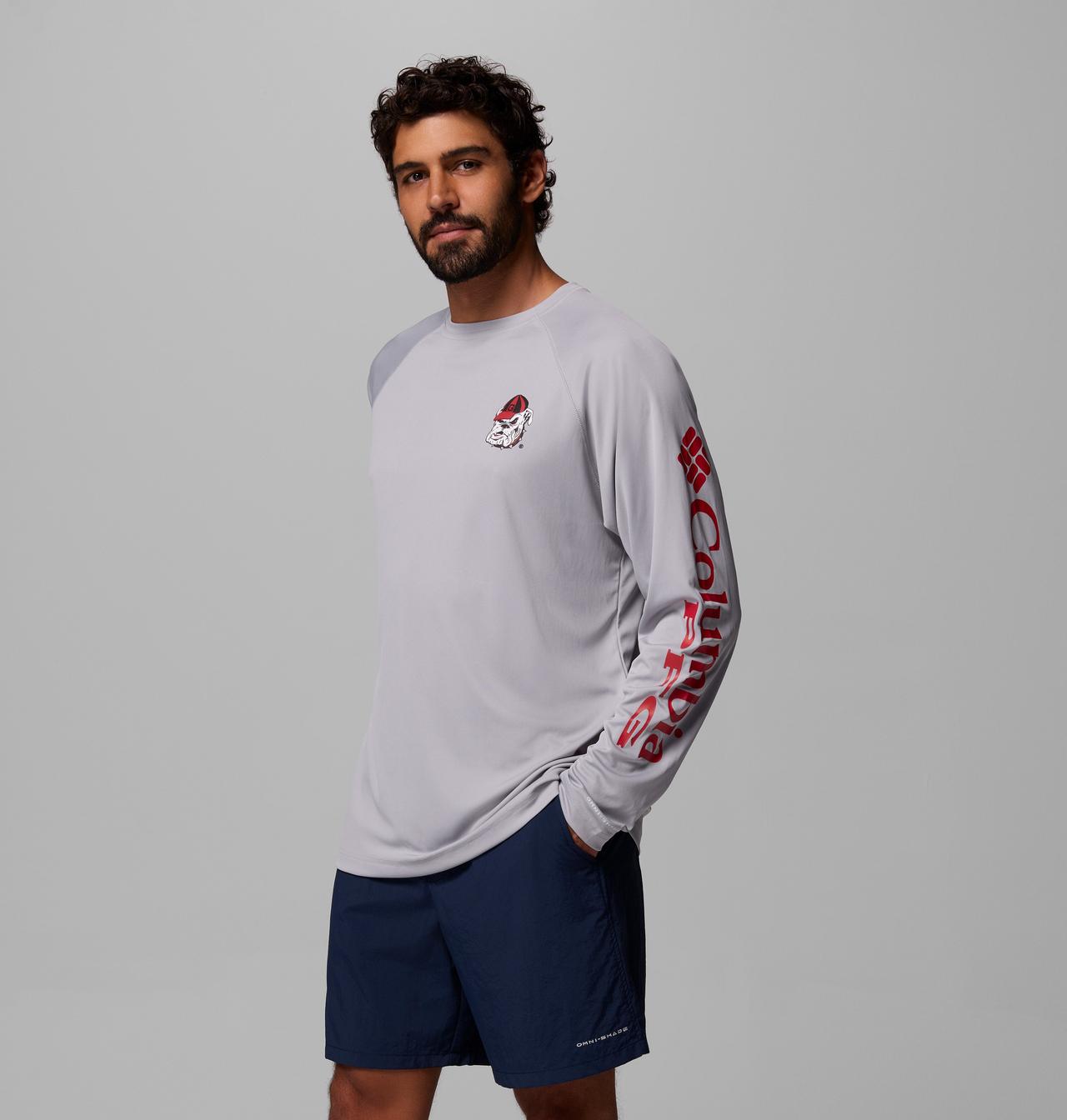 Men's Collegiate PFG Terminal Tackle Long Sleeve Shirt - Tall - Georgia 4