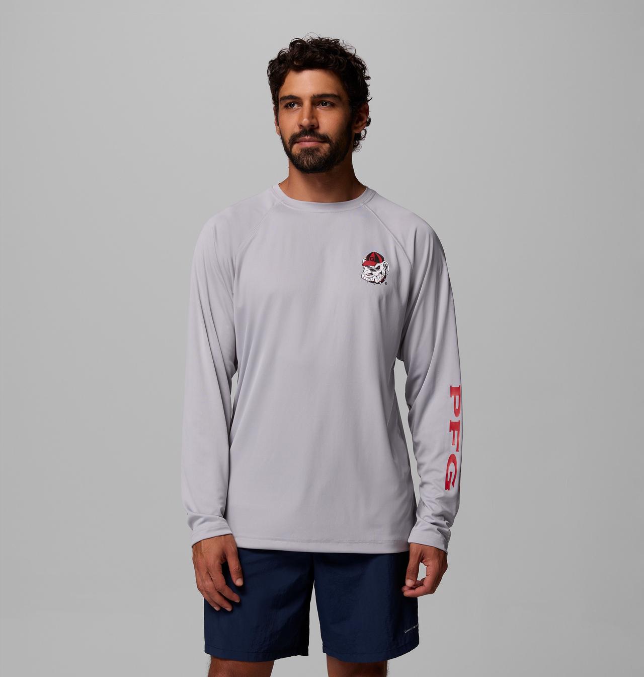 Men's Collegiate PFG Terminal Tackle Long Sleeve Shirt - Tall - Georgia 1