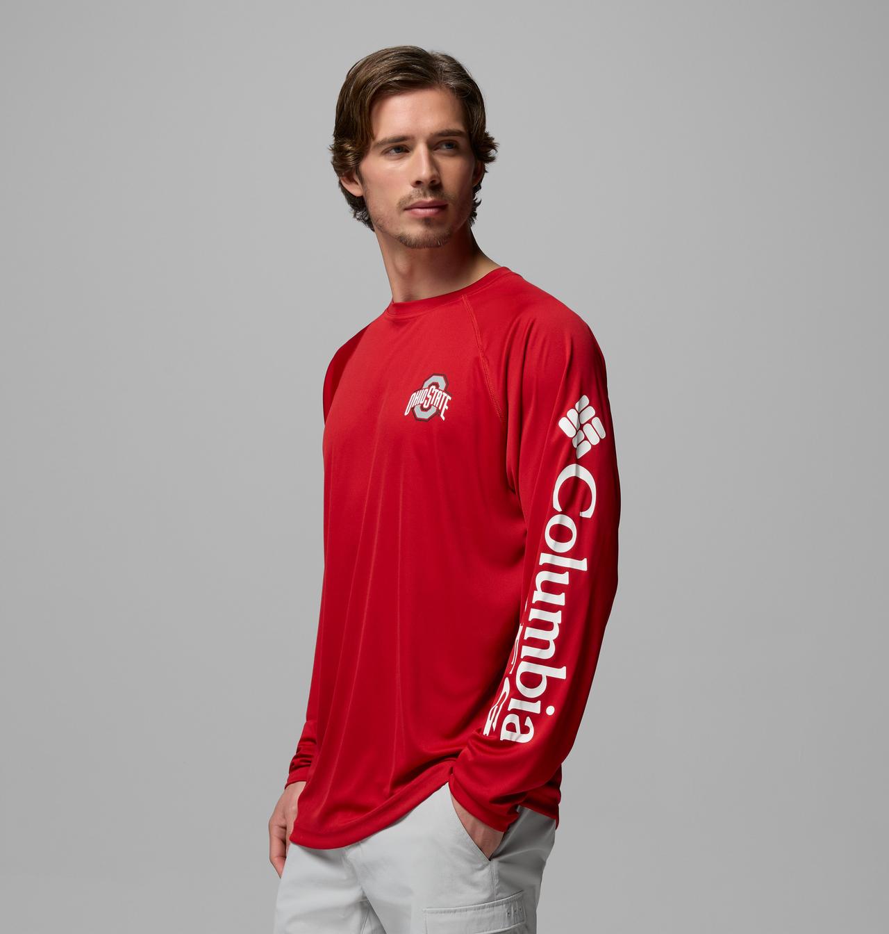 Men's Collegiate PFG Terminal Tackle Long Sleeve Shirt - Tall - Ohio State 4