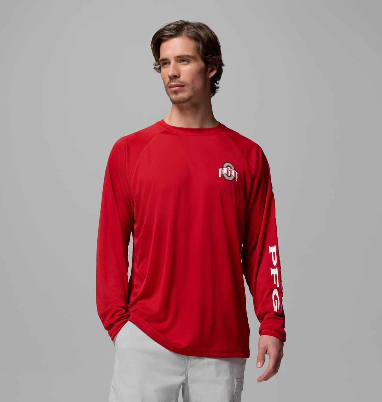 Men's Collegiate PFG Terminal Tackle Long Sleeve Shirt - Tall - Ohio State 1