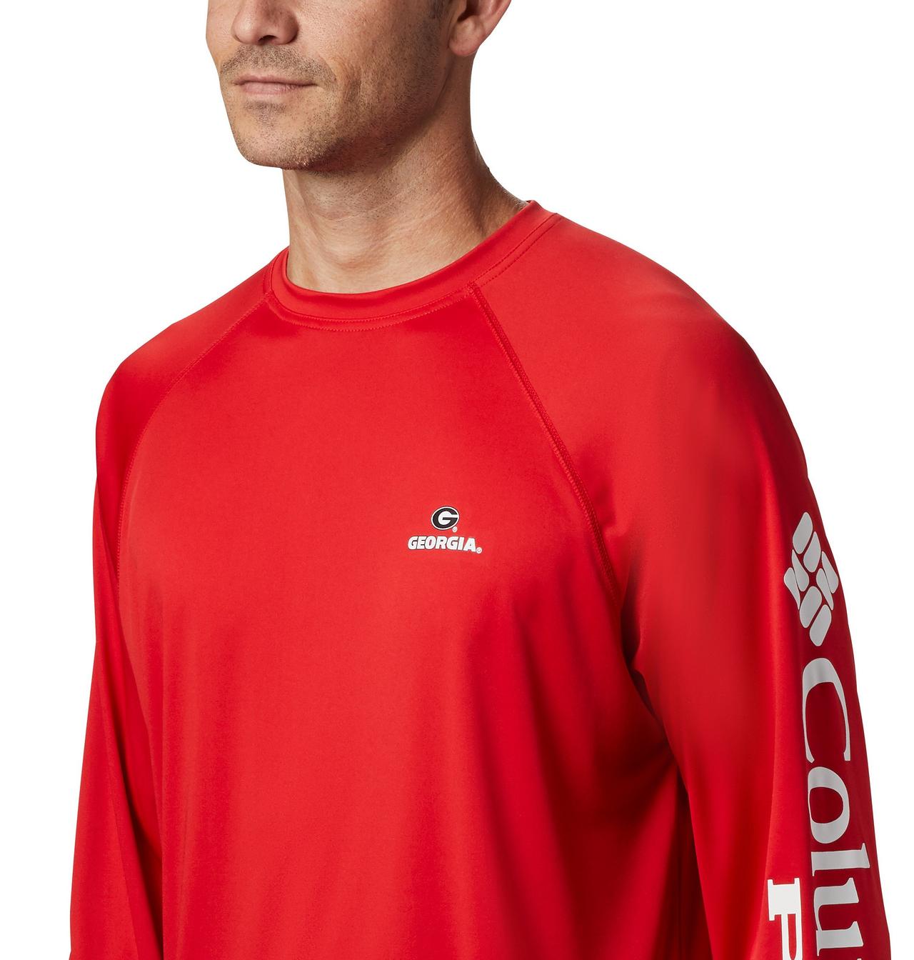 Men's Collegiate PFG Terminal Tackle™ Long Sleeve Shirt - Tall - Georgia 4