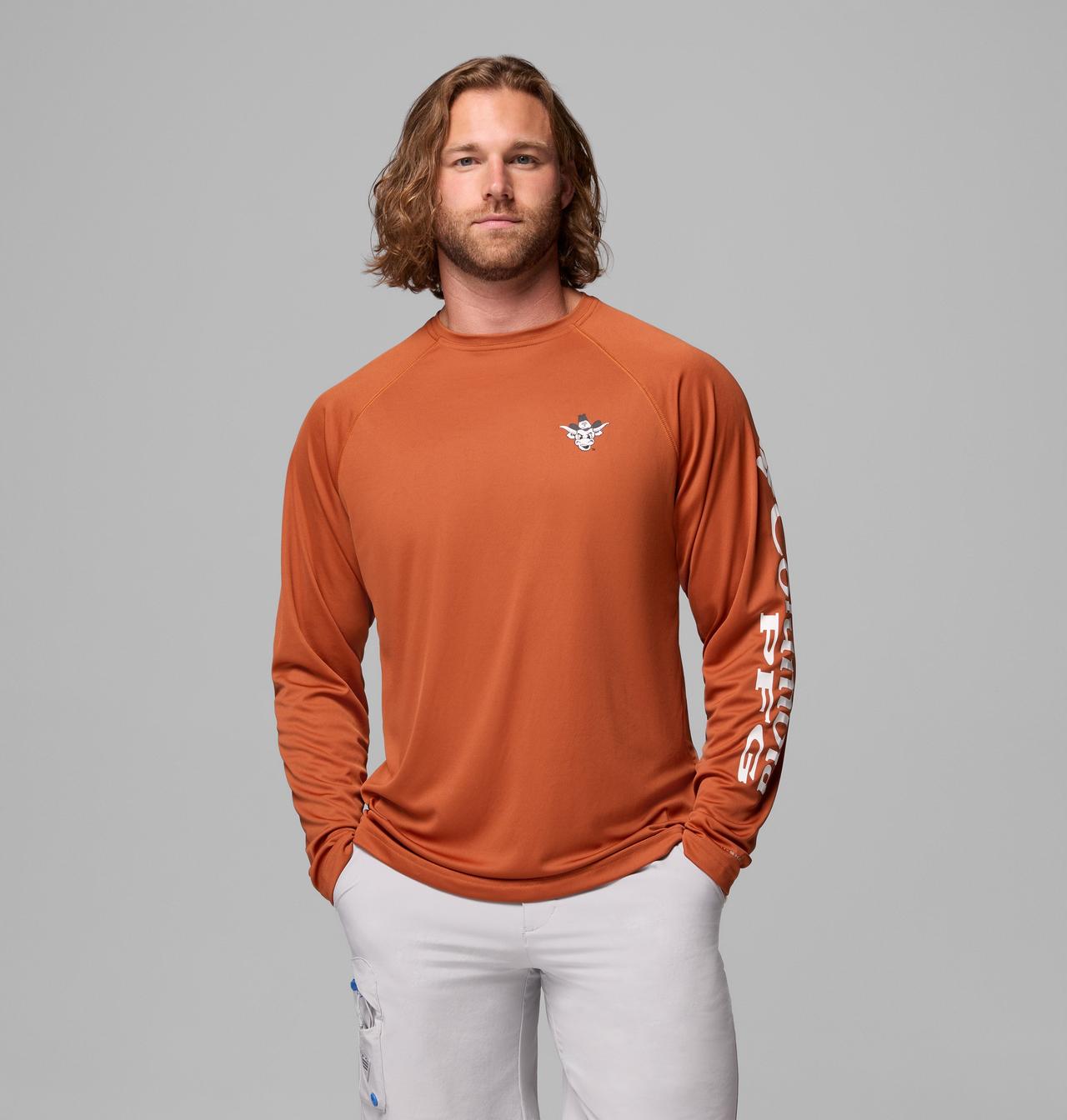 Men's Collegiate PFG Terminal Tackle™ Long Sleeve Shirt - Tall - Texas 1