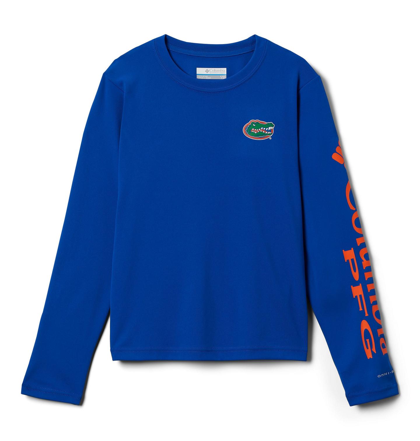 Детская рубашка Columbia Collegiate PFG Terminal Tackle Long Sleeve Shirt - Florida, цвет: Оранжевый — фото 1