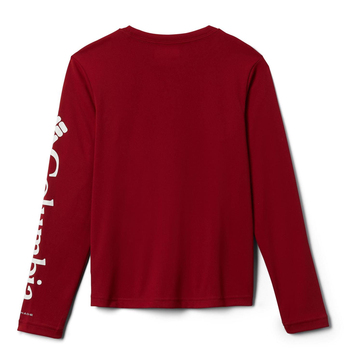 Детская рубашка Columbia Collegiate PFG Terminal Tackle Long Sleeve Shirt - Alabama, цвет: Красный / Белый — фото 2