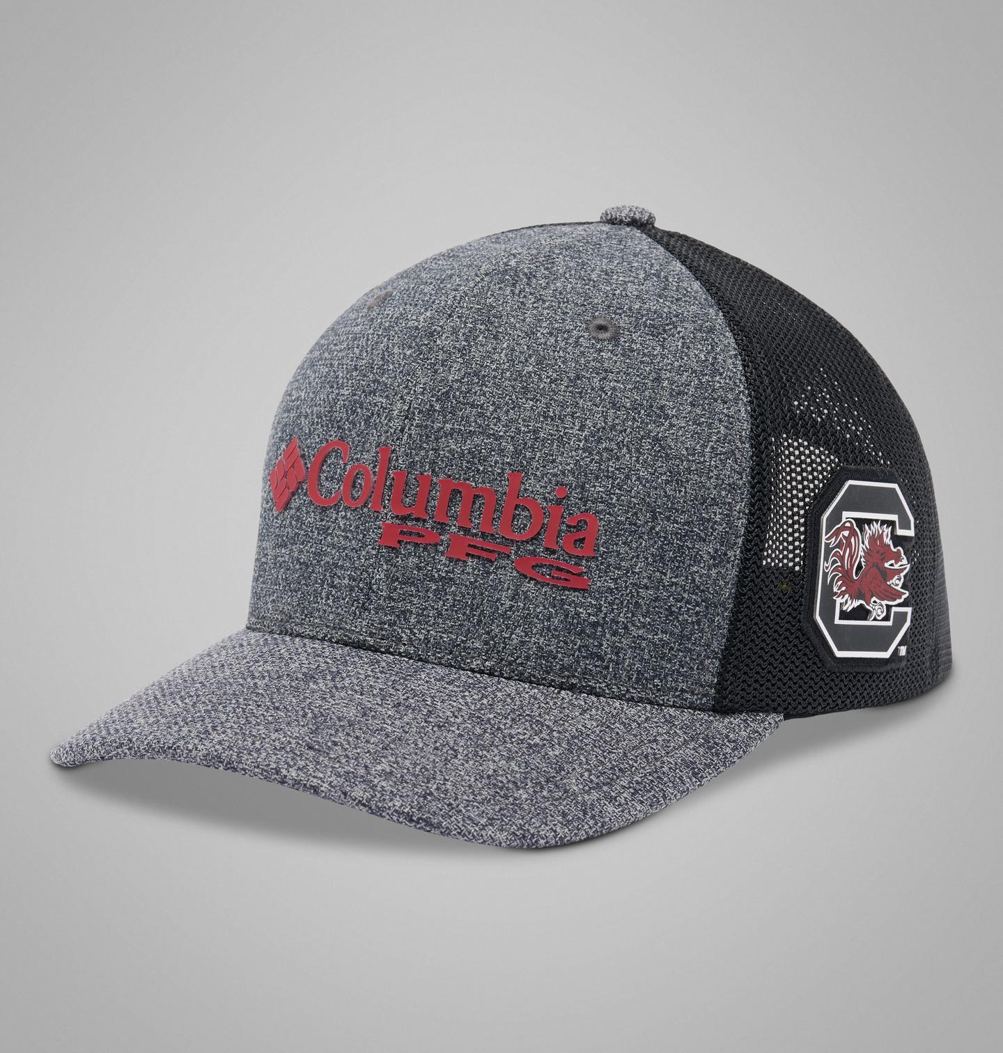 Кепка Columbia Clg Pfg Mesh Snap Back Ball - South Carolina, цвет: Серый меланж / Чёрный — фото 1