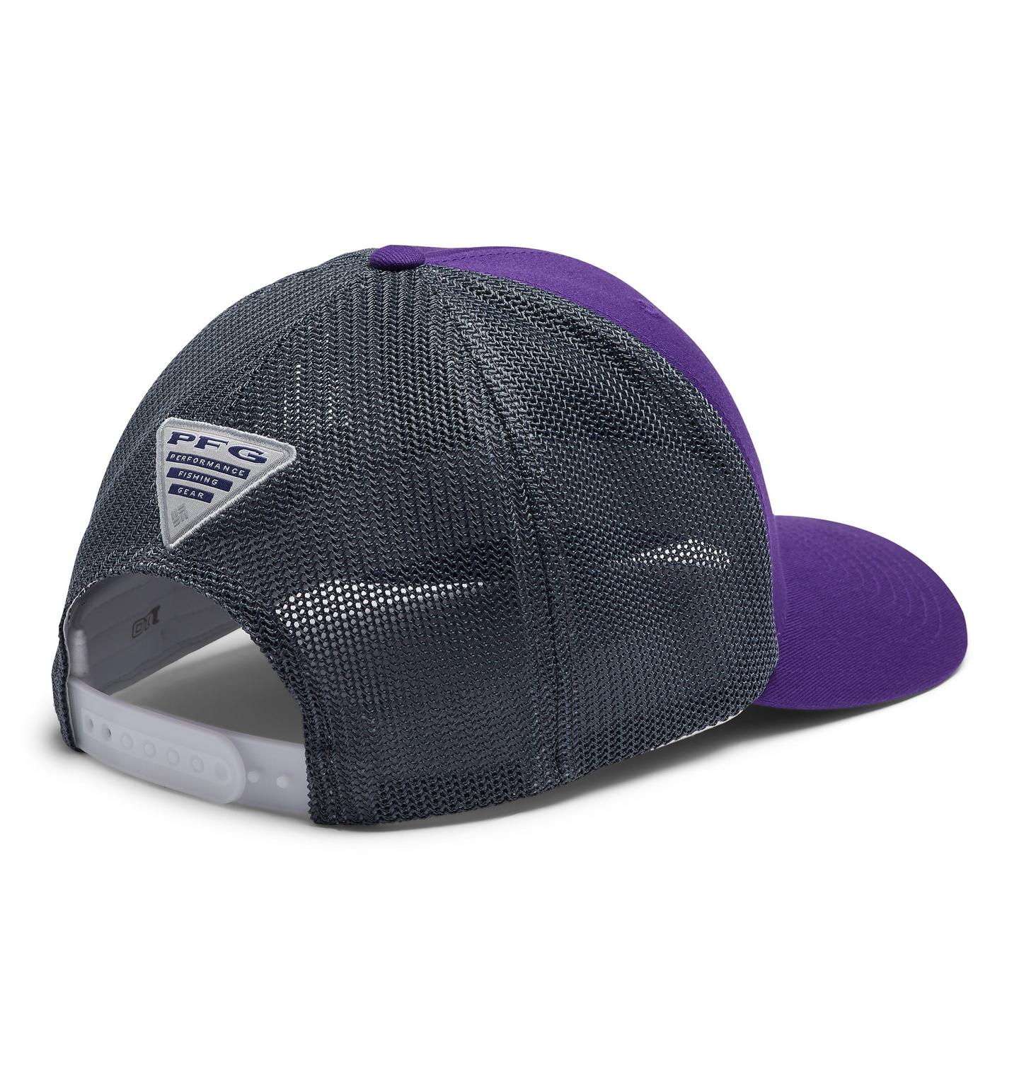 Кепка Columbia PFG Mesh Snap Back Ball - LSU, цвет: Фиолетовый / Графитовый — фото 2