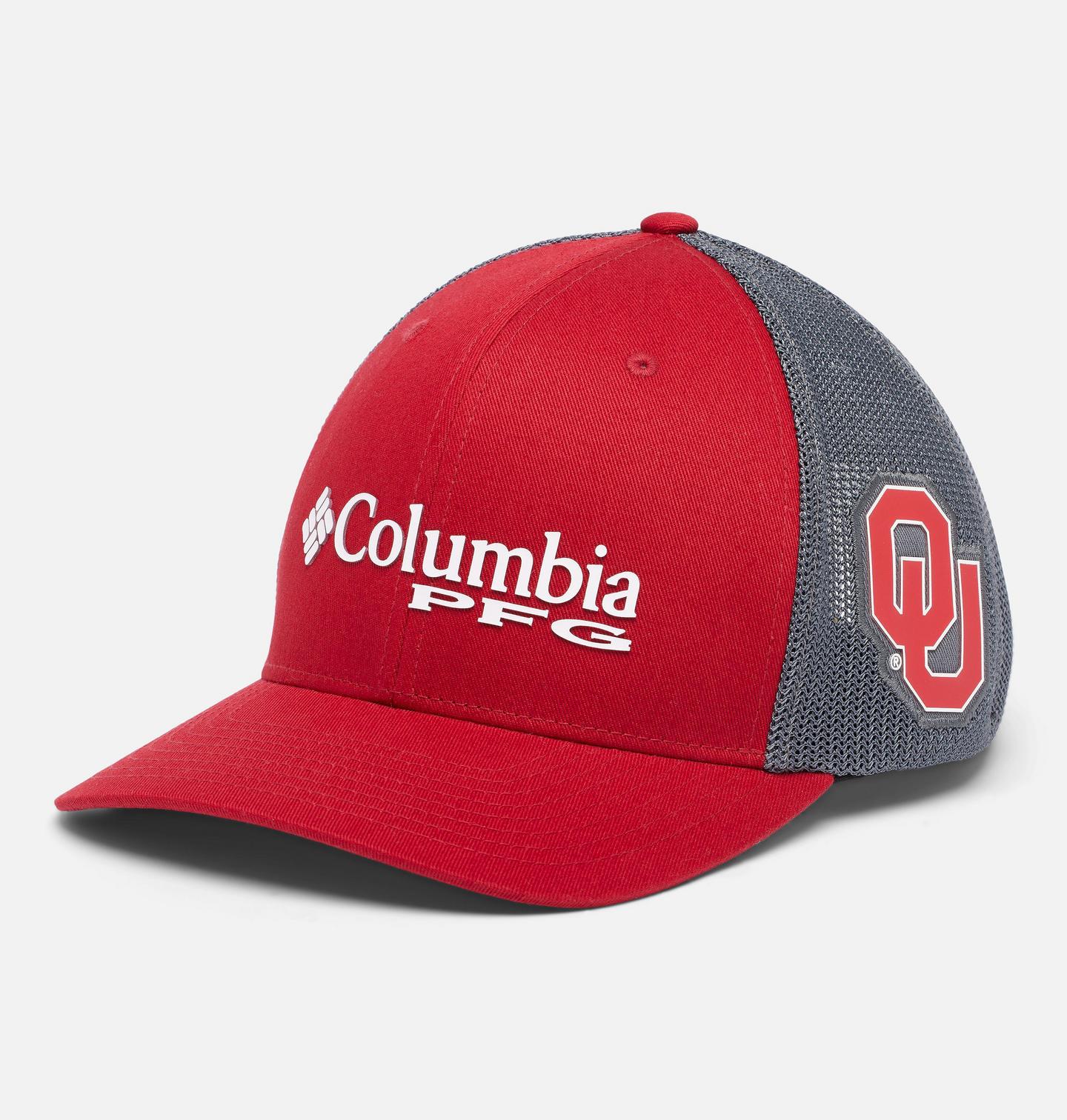 Кепка Columbia PFG Mesh Snap Back Ball - Oklahoma, цвет: Красный / Графитовый — фото 1