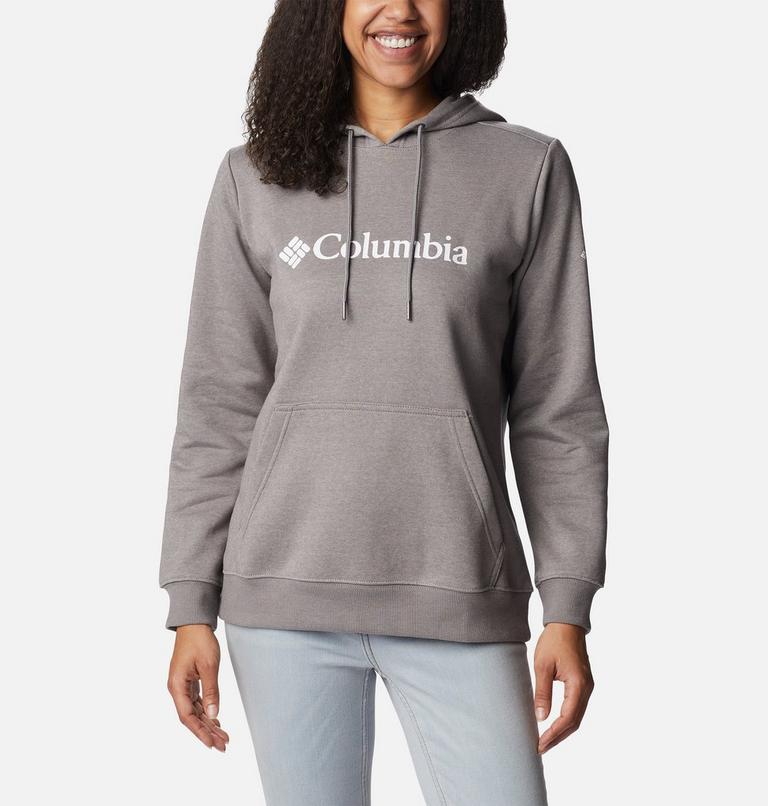 Women's Columbia Logo Hoodie, Color: Light Grey Heather, image 1