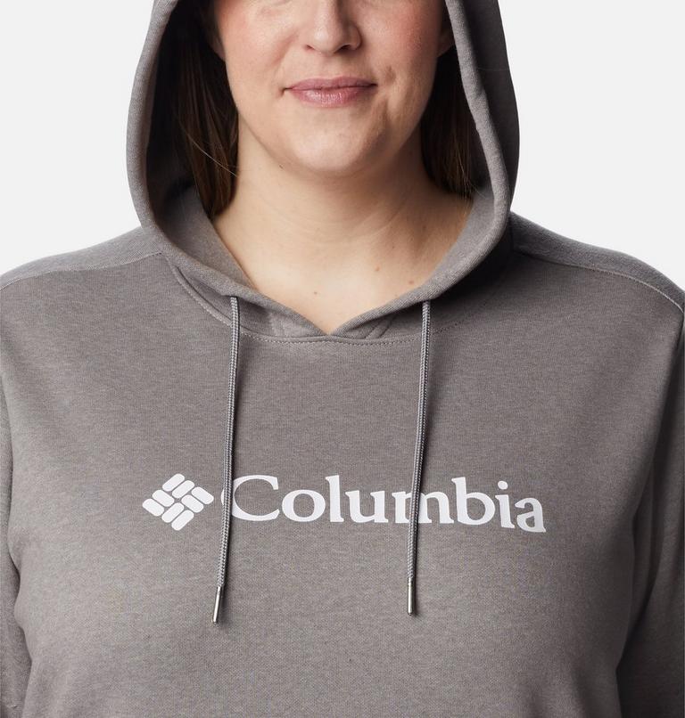 Women's Columbia Logo Hoodie - Plus Size, Color: Light Grey Heather, image 4