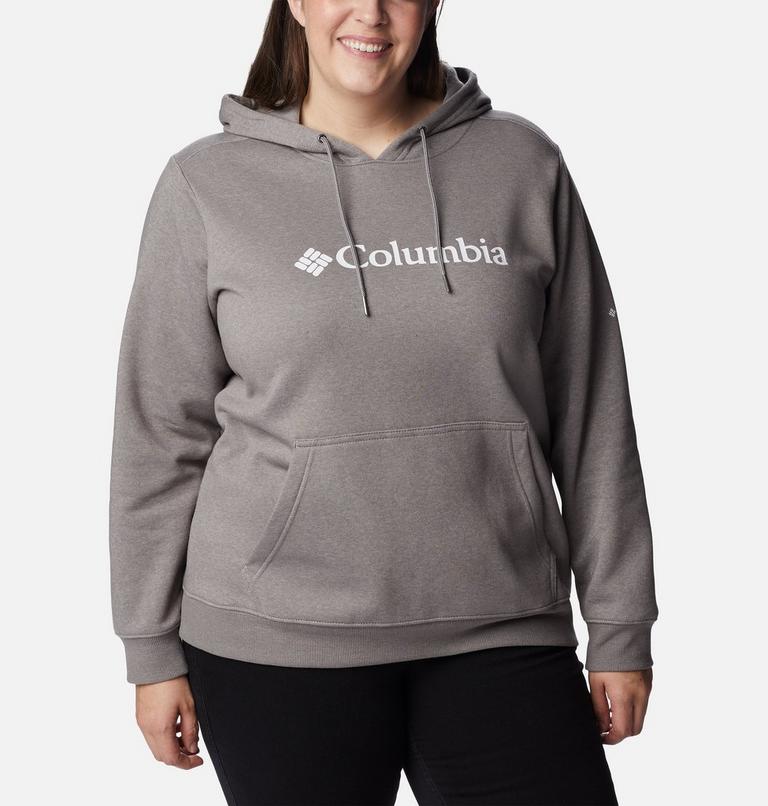 Women's Columbia Logo Hoodie - Plus Size, Color: Light Grey Heather, image 1