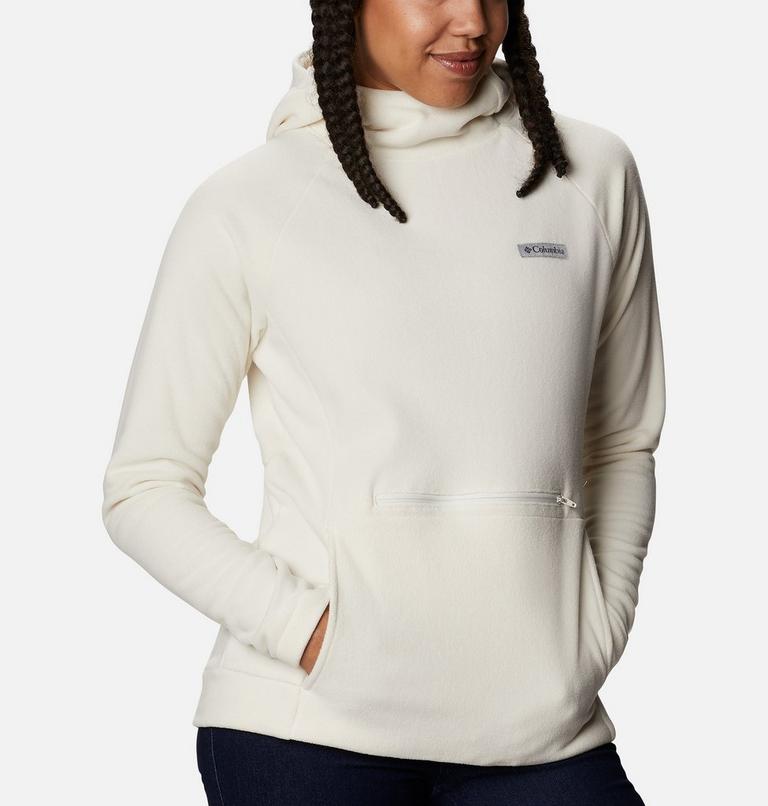 Women's Ali Peak Hooded Fleece, Color: Chalk, image 5