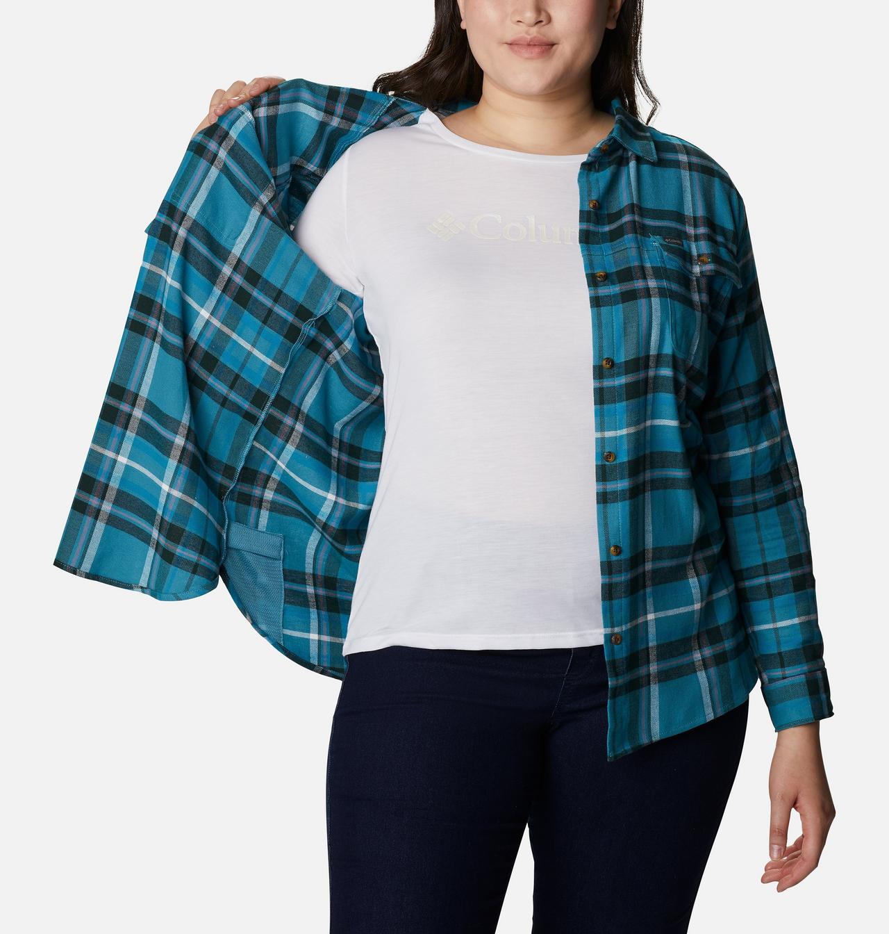 Women's Pine Street™ Stretch Flannel - Plus Size 5