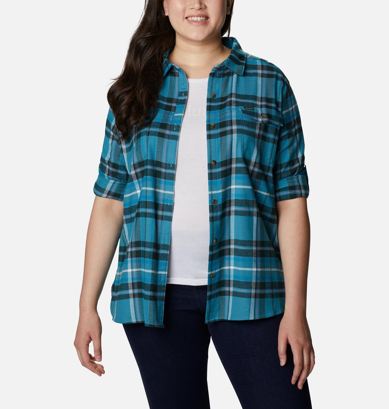 Women's Pine Street™ Stretch Flannel - Plus Size 6