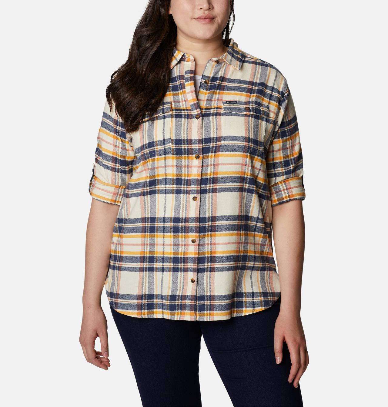 Women's Pine Street™ Stretch Flannel - Plus Size 6
