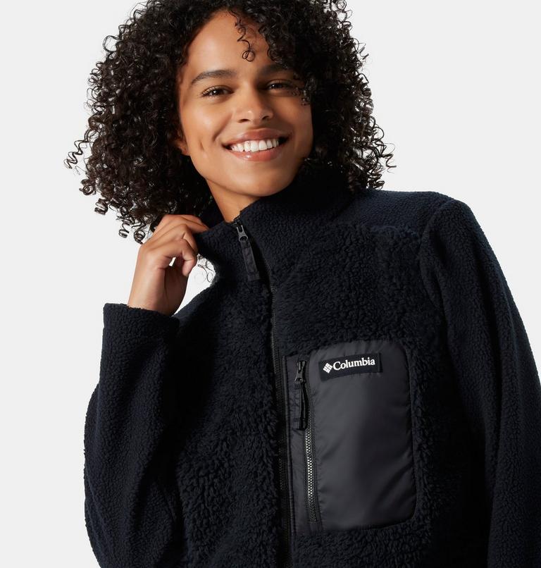 Women's Columbia Lodge Sherpa Fleece Jacket, Color: Black, image 4