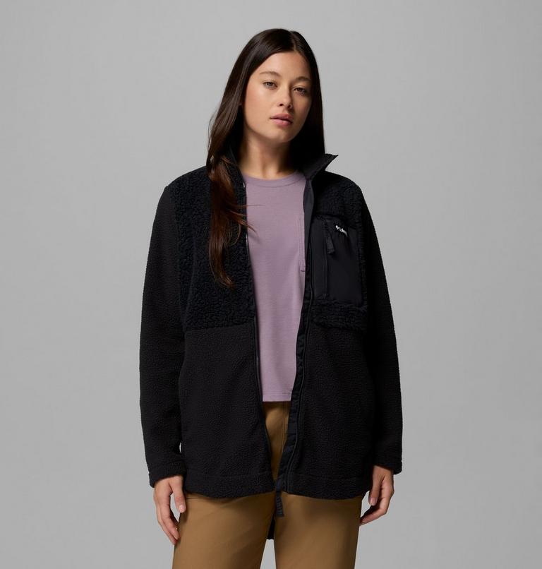 Women's Columbia Lodge Sherpa Long Fleece Jacket | 010 | S, Color: Black, image 5