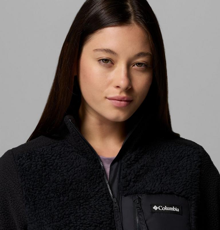 Women's Columbia Lodge Sherpa Long Fleece Jacket | 010 | S, Color: Black, image 6