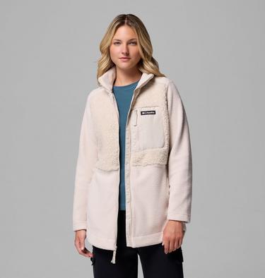 Women's Columbia Lodge Sherpa Fleece Jacket, Color: Dark Stone, image 3