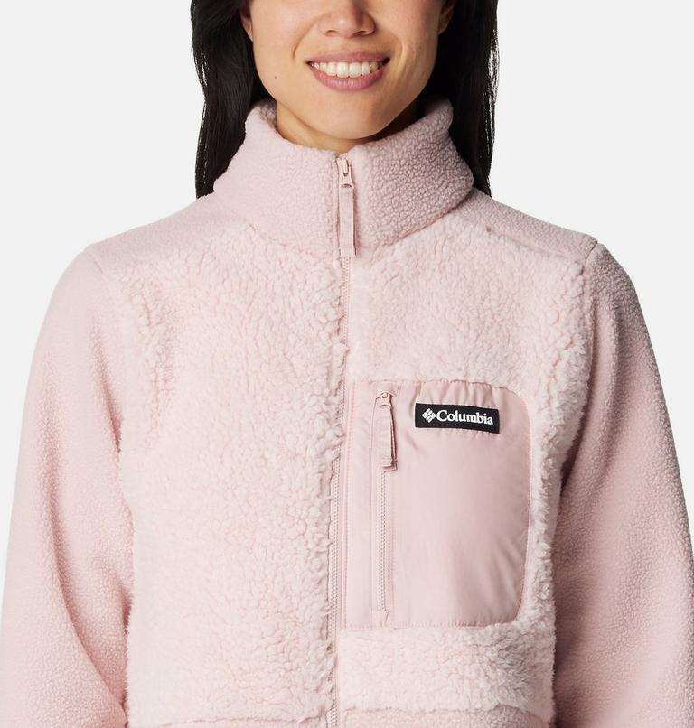 Chaqueta de forro polar sherpa Columbia Lodge para mujer, Color: Dusty Pink, image 4