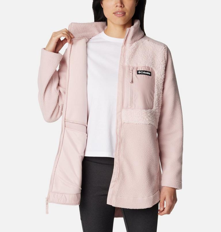 Chaqueta de forro polar sherpa Columbia Lodge para mujer, Color: Dusty Pink, image 5