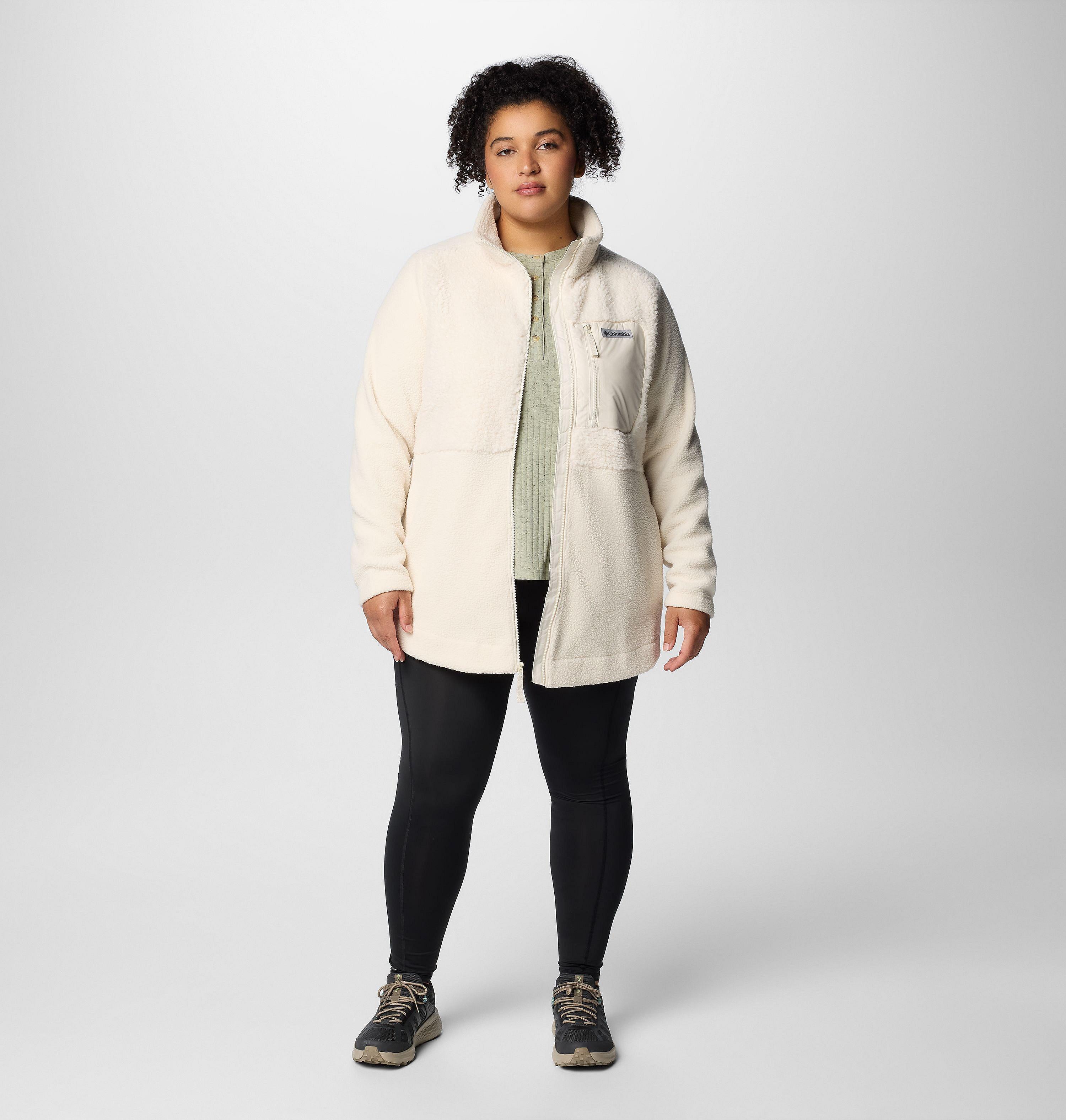 Women's Columbia Lodge Sherpa Full Zip Fleece Jacket - Plus Size | 191 | 1X 3