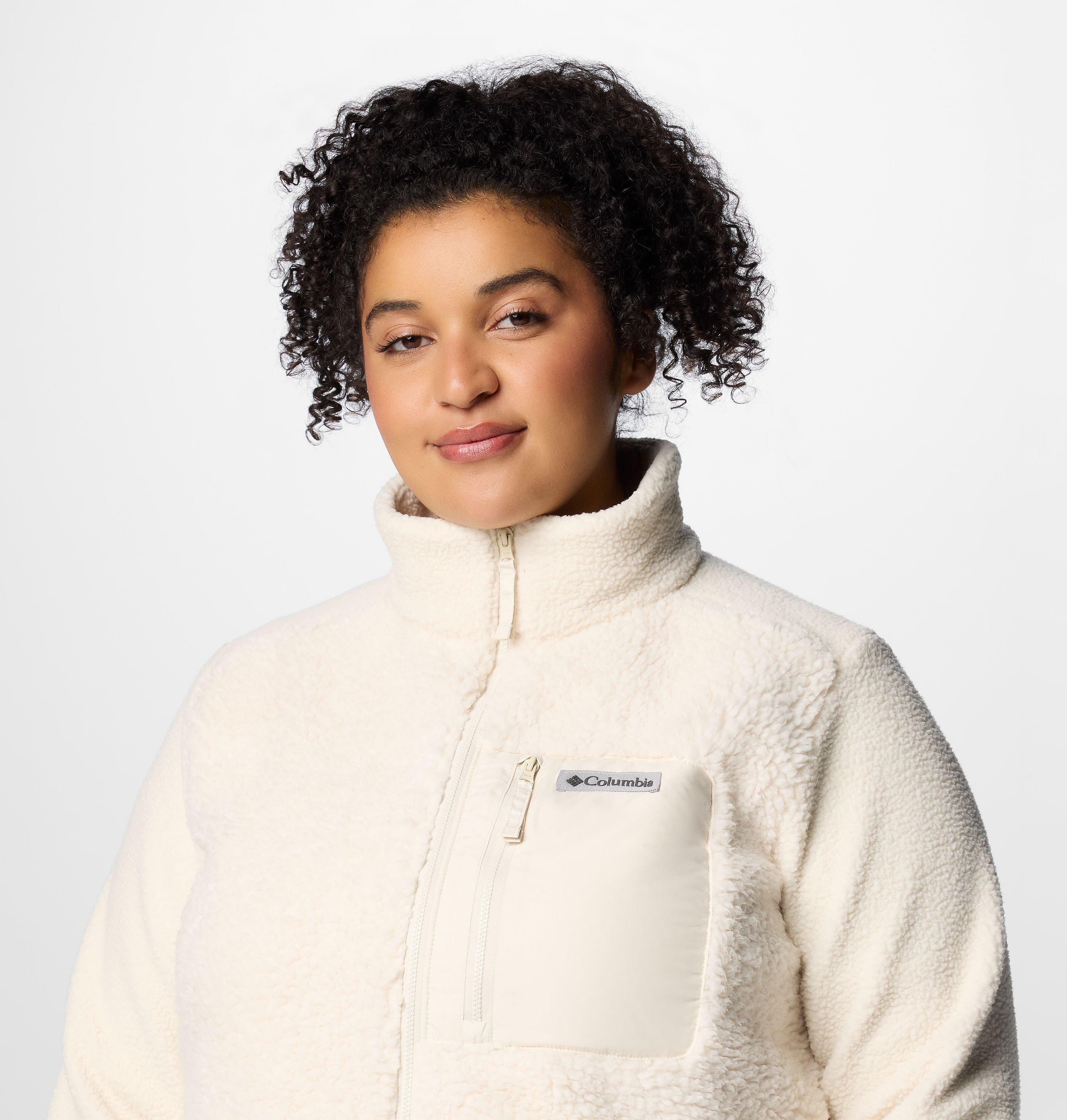 Women's Columbia Lodge Sherpa Full Zip Fleece Jacket - Plus Size | 191 | 1X 5