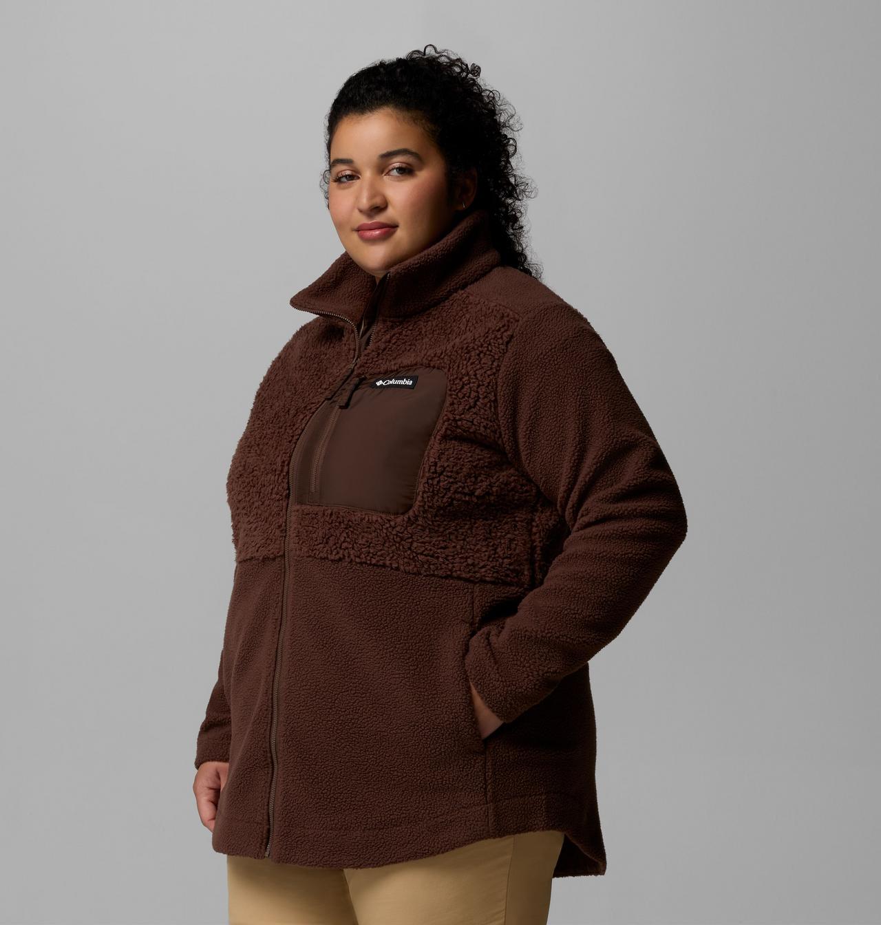 Women's Columbia Lodge™ Sherpa Full Zip Fleece Jacket - Plus Size 4