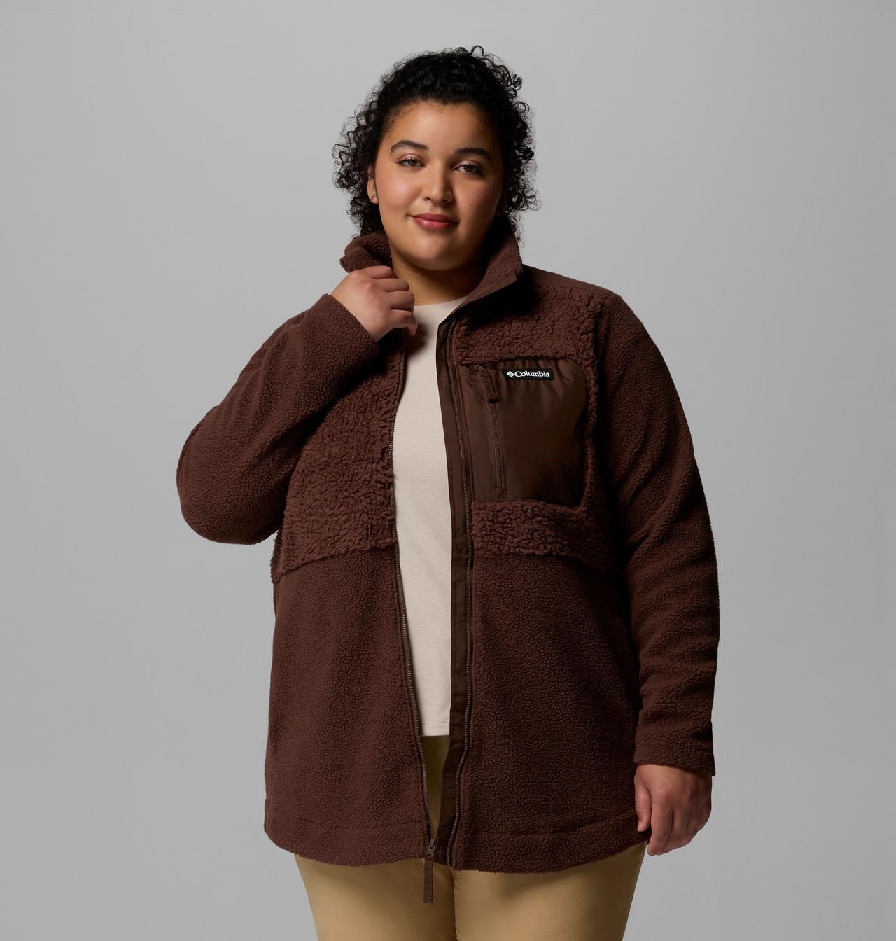 Women's Columbia Lodge™ Sherpa Full Zip Fleece Jacket - Plus Size 5